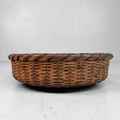 Traditionele ​Japanse Handgevlochten Bamboemand, 1960s