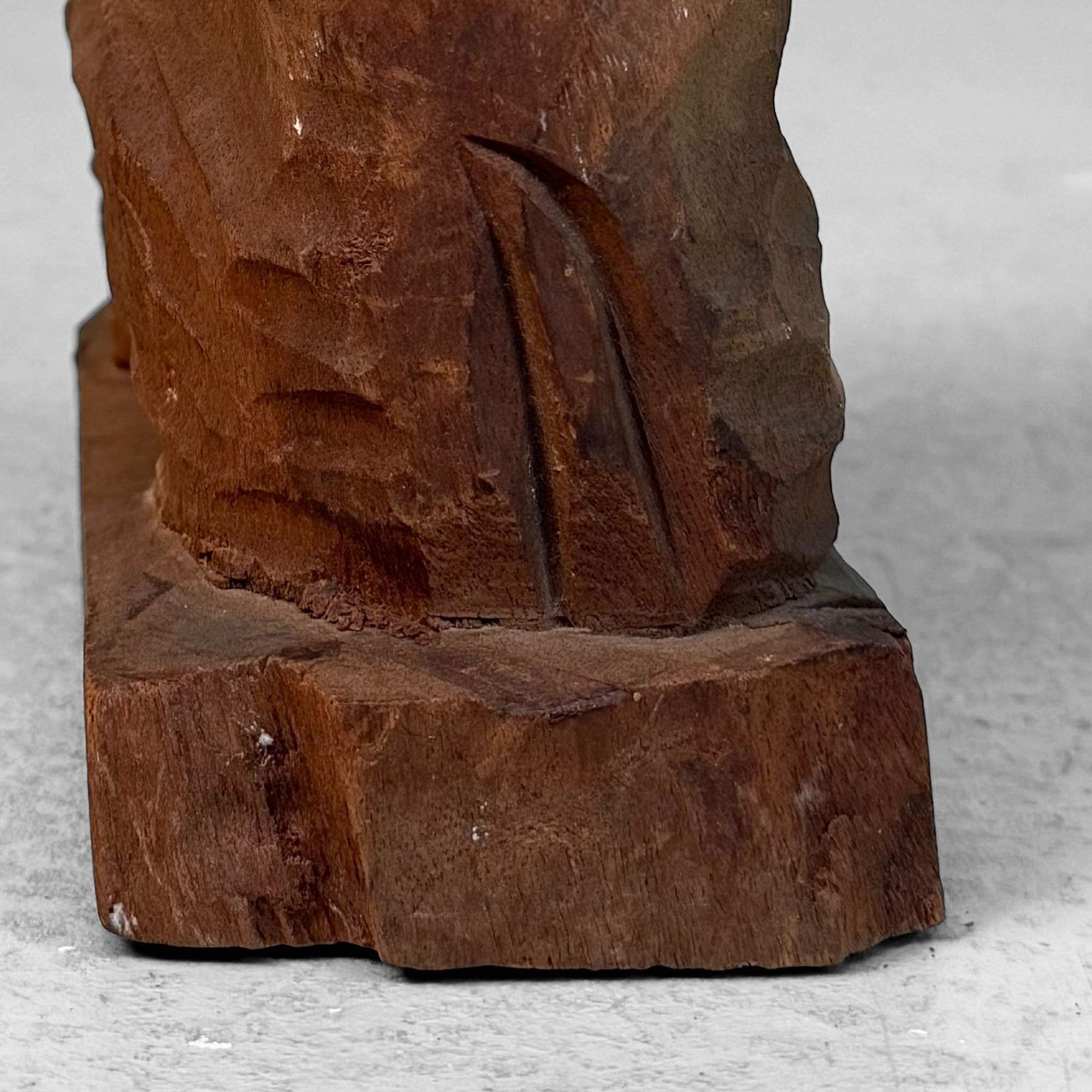 Japanese Saru Mingei Wood Figure, ‘Monkey with Young’, 1940s