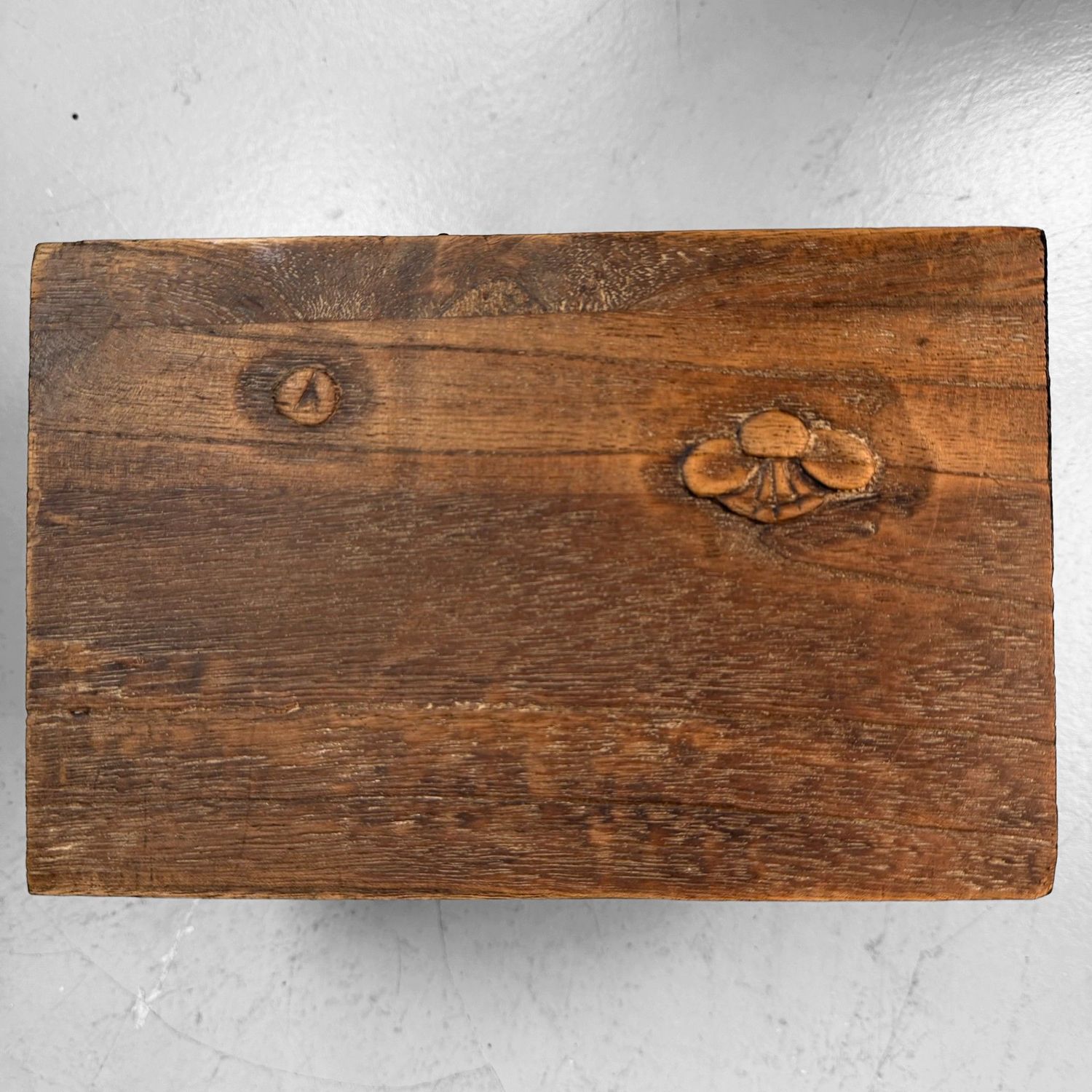 Japanese Wooden Ko-dansu Chest with Flower Motifs, 1920s