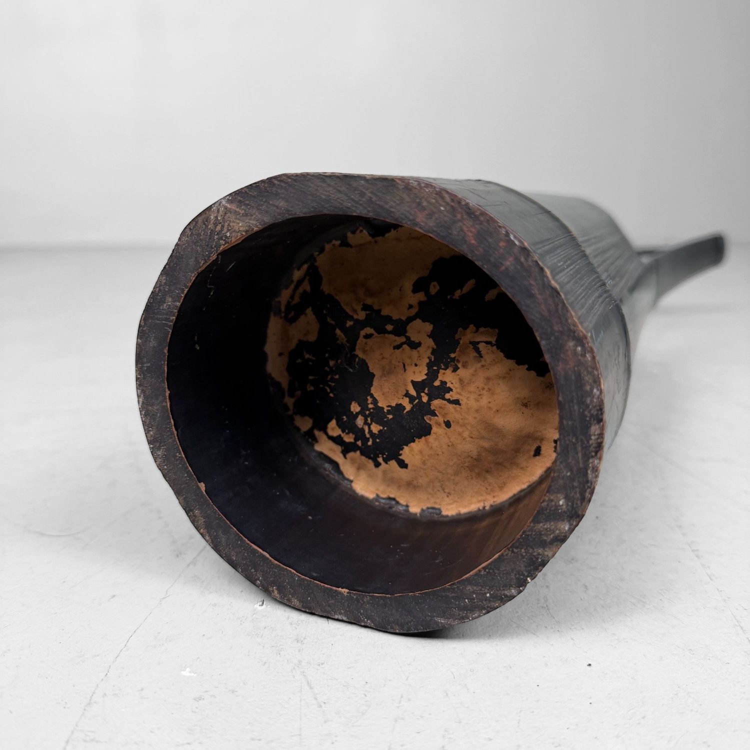 Black Bamboo Ikebana Vase, Take Hanaire, 1950s