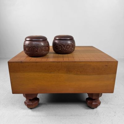 Vintage Japanese Go Set, Complete, Keyaki, 1960