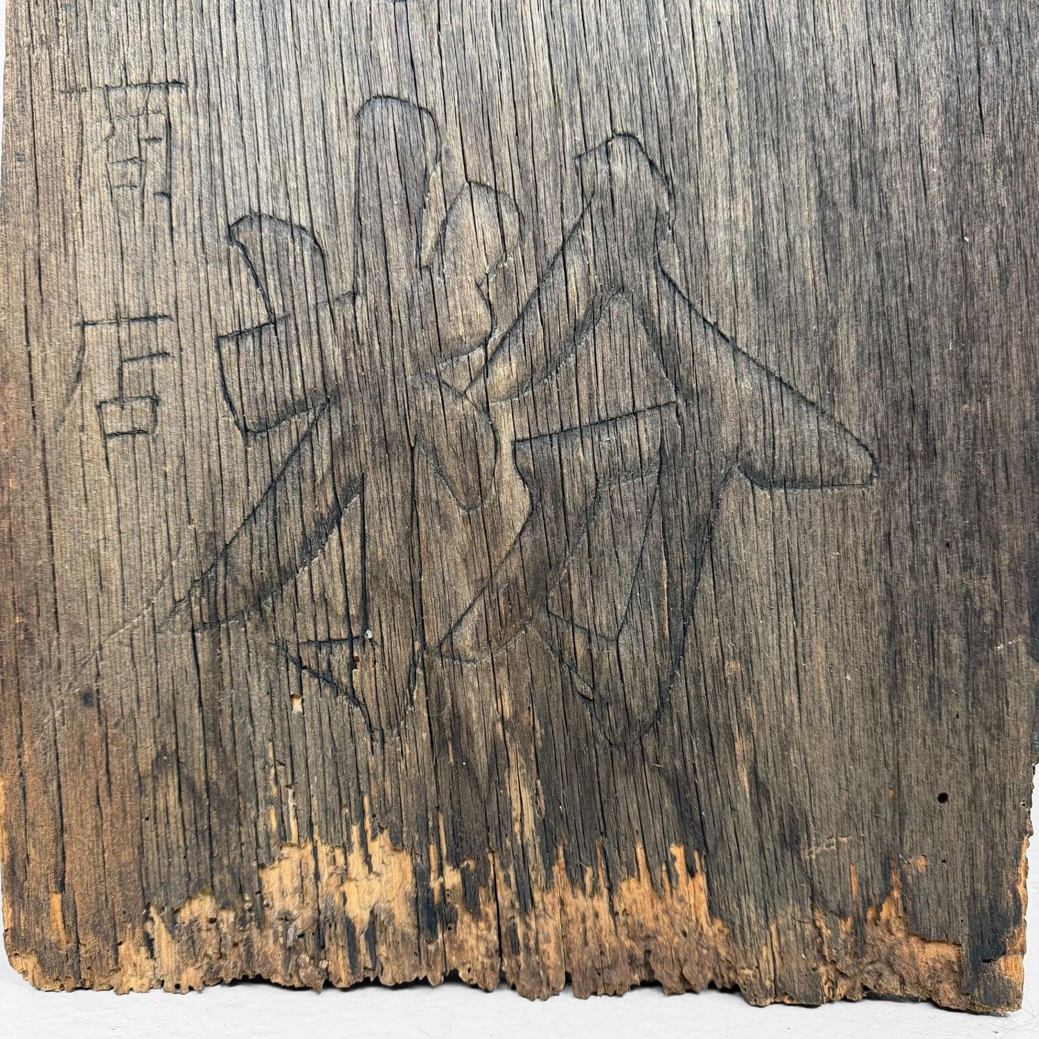 Japans Houten Kanban Uithangbord “TAKE”, Muurdecoratie, 1910s