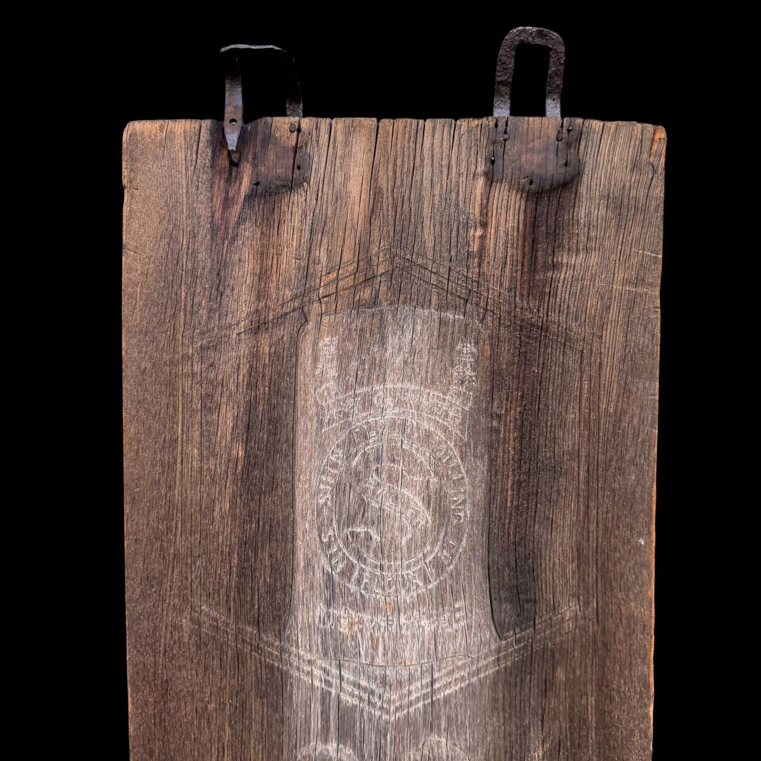 Antiek Japans Houten Kanban Uithangbord, Muurdecoratie, 1920s