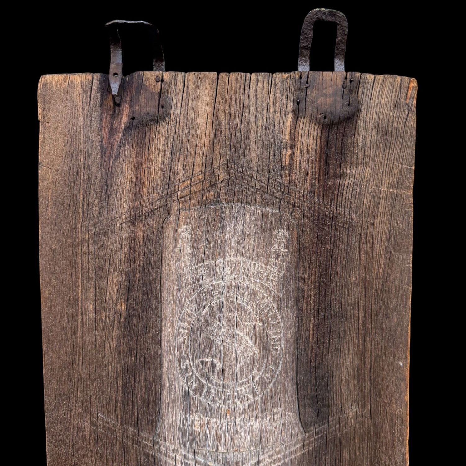 Antiek Japans Houten Kanban Uithangbord, Muurdecoratie, 1920s