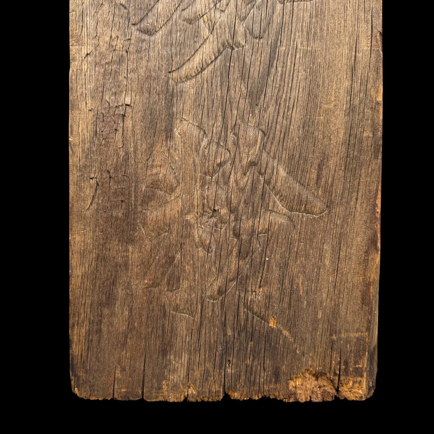 Antiek Japans Houten Kanban Uithangbord, Muurdecoratie, 1920s