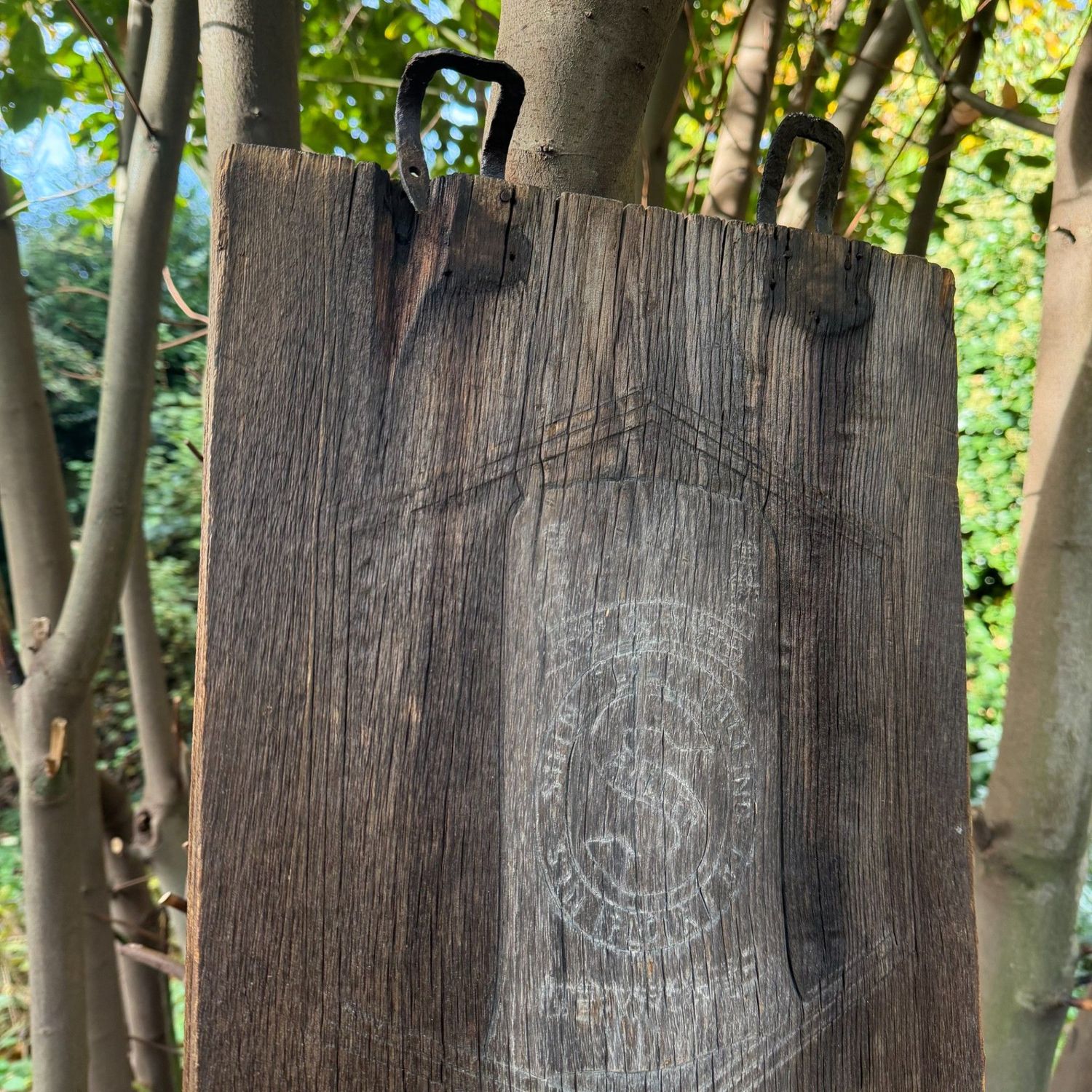 Antiek Japans Houten Kanban Uithangbord, Muurdecoratie, 1920s