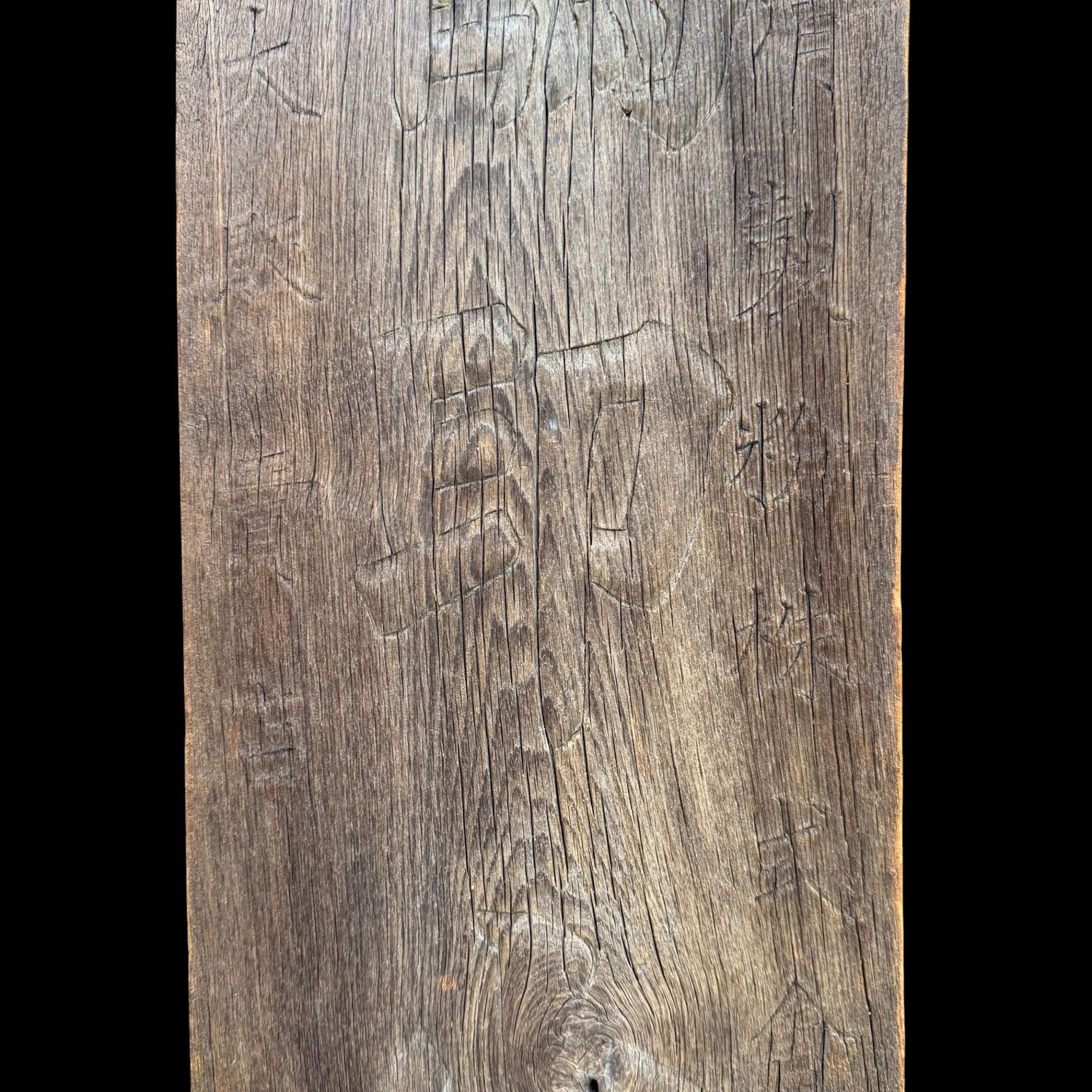 Antiek Japans Houten Kanban Uithangbord, Muurdecoratie, 1920s