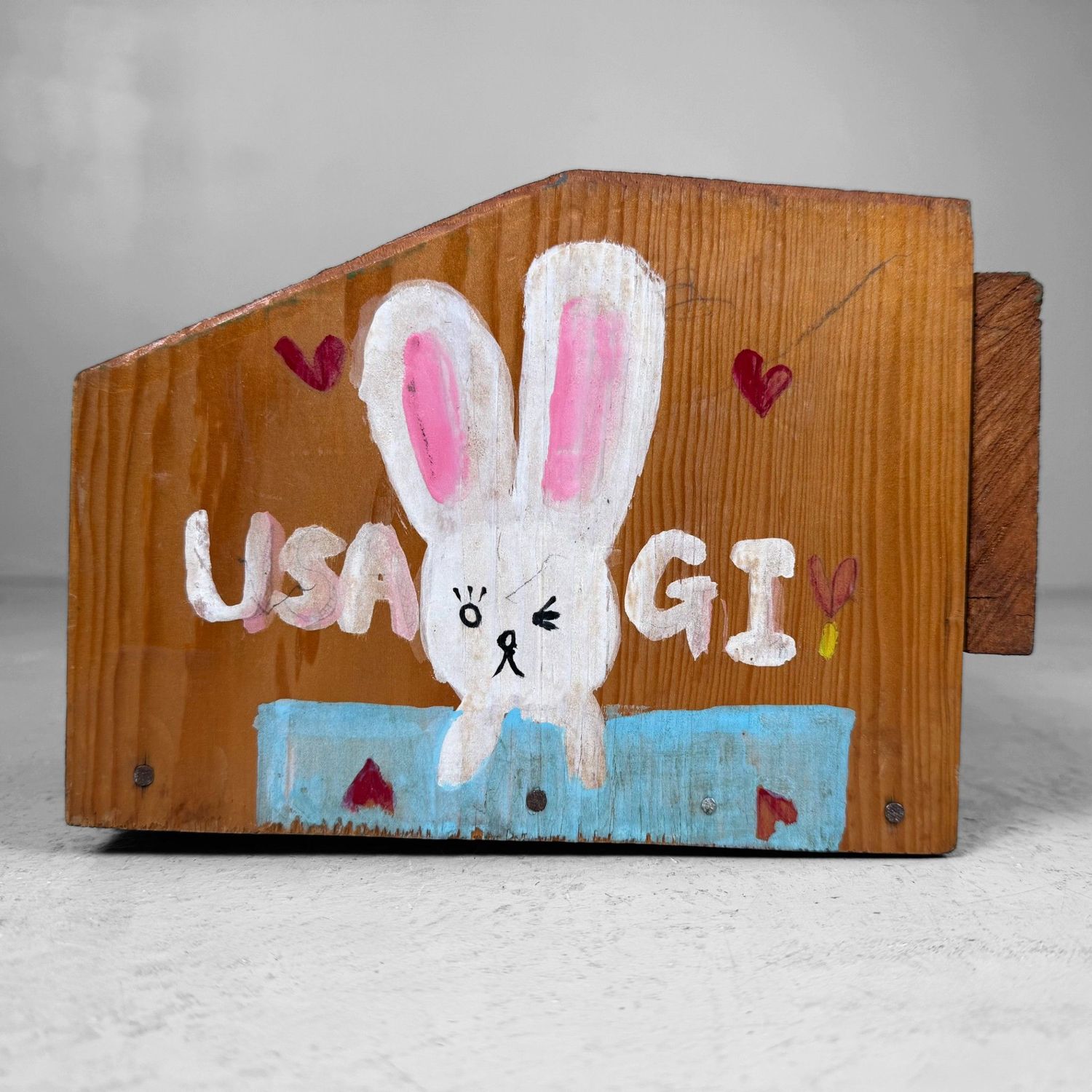 ​Vintage Boekenhouder met Kinderschilderingen, Japan, jaren 1990