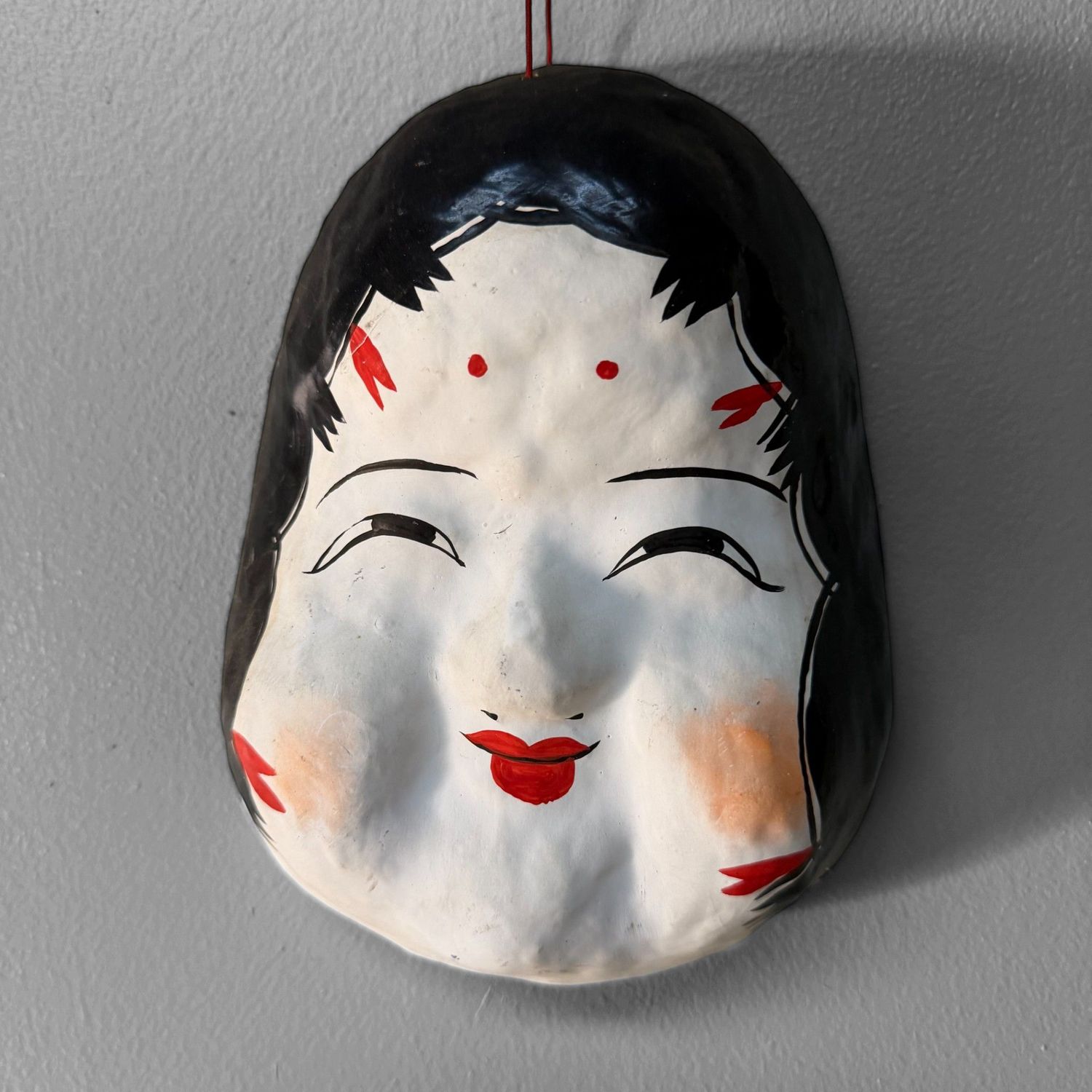 Vintage Okame Mask, Kasukabe Hariko, 1970s