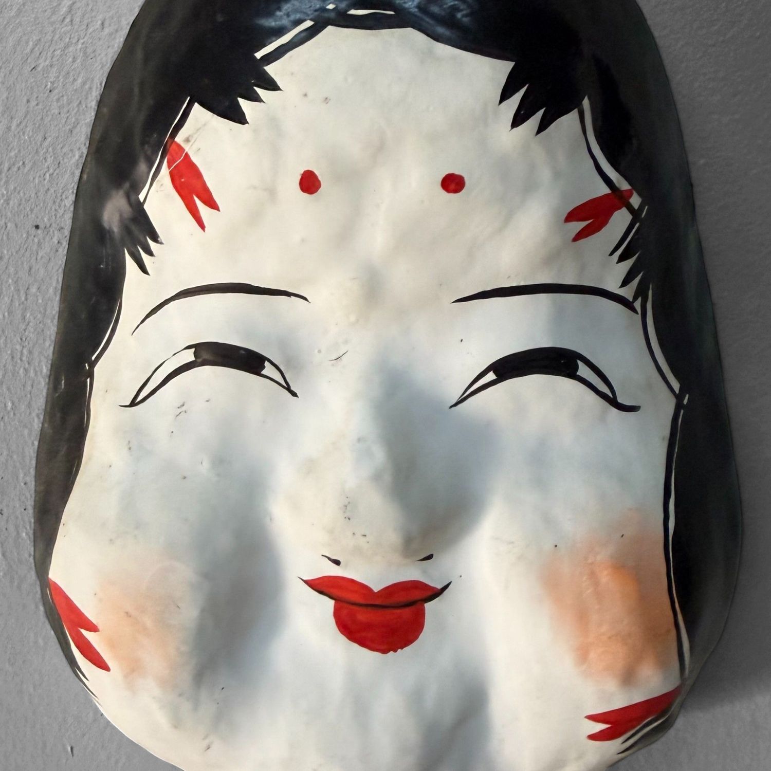 Vintage Okame Mask, Kasukabe Hariko, 1970s