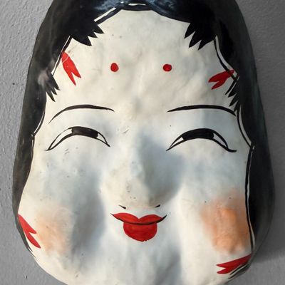Vintage Okame Mask, Kasukabe Hariko, 1970s