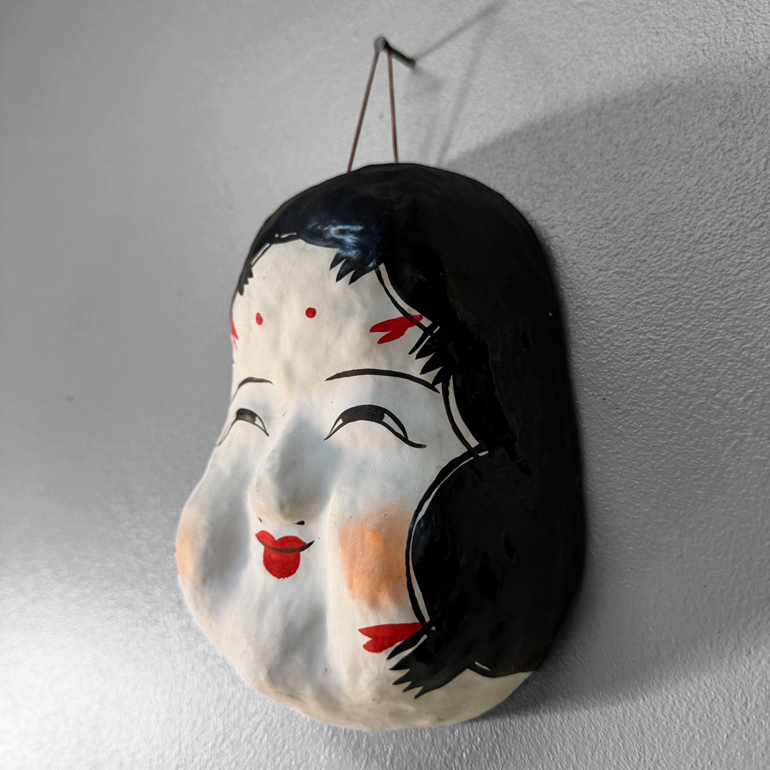 Vintage Okame Masker, Kasukabe Hariko, 1970s