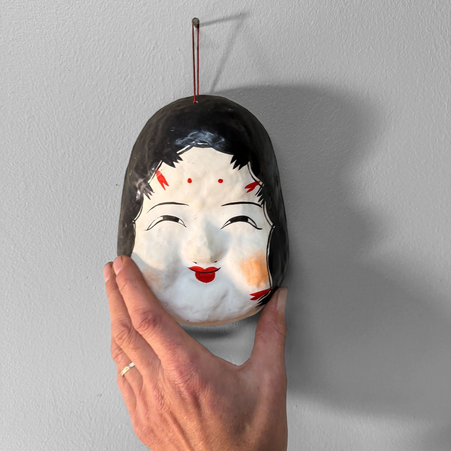 Vintage Okame Masker, Kasukabe Hariko, 1970s