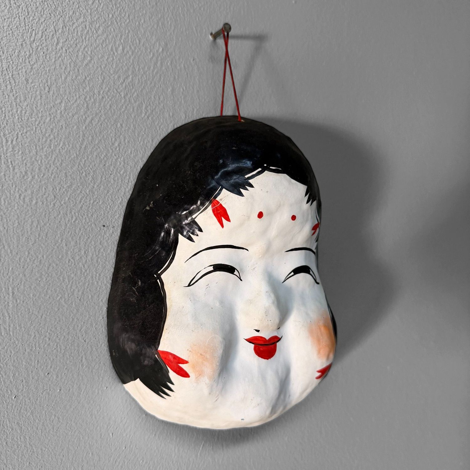 Vintage Okame Masker, Kasukabe Hariko, 1970s