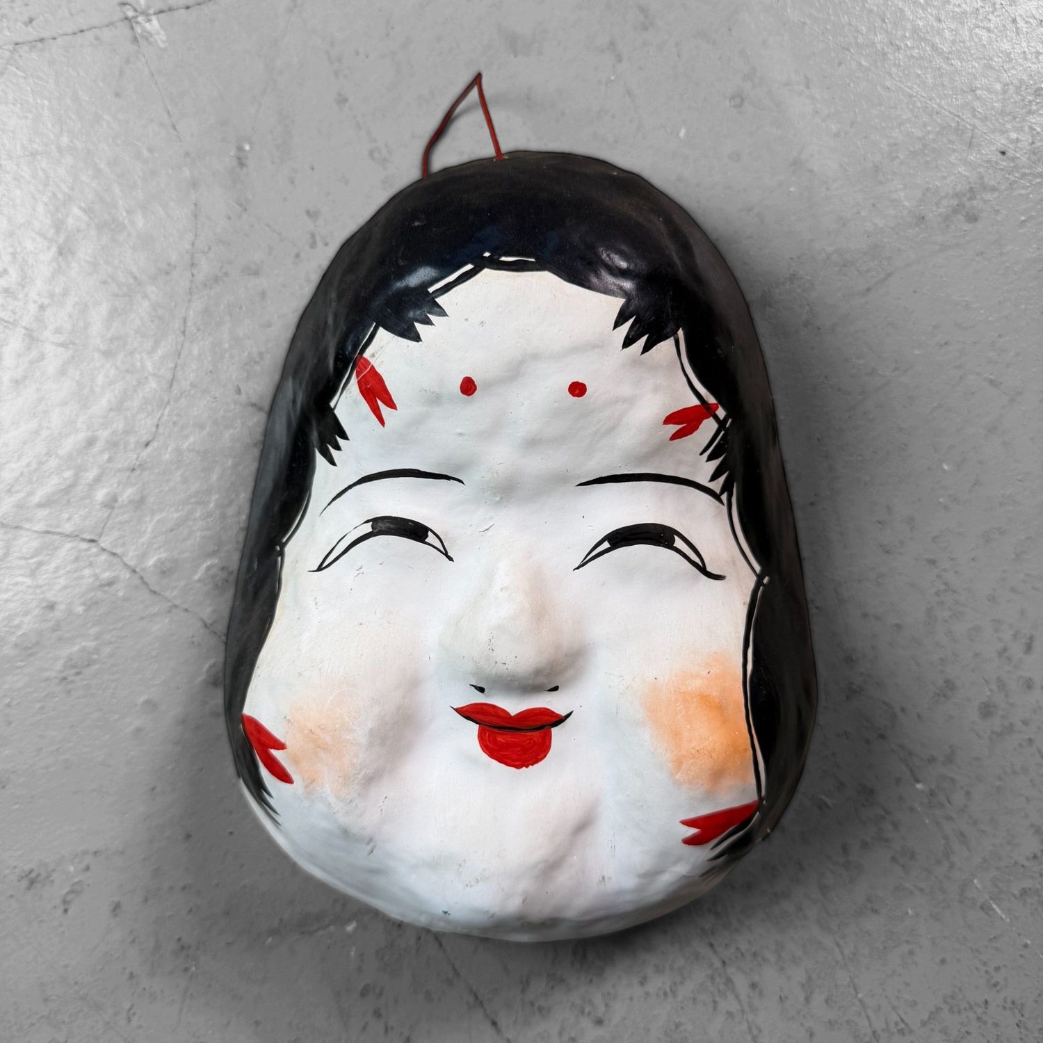 Vintage Okame Masker, Kasukabe Hariko, 1970s
