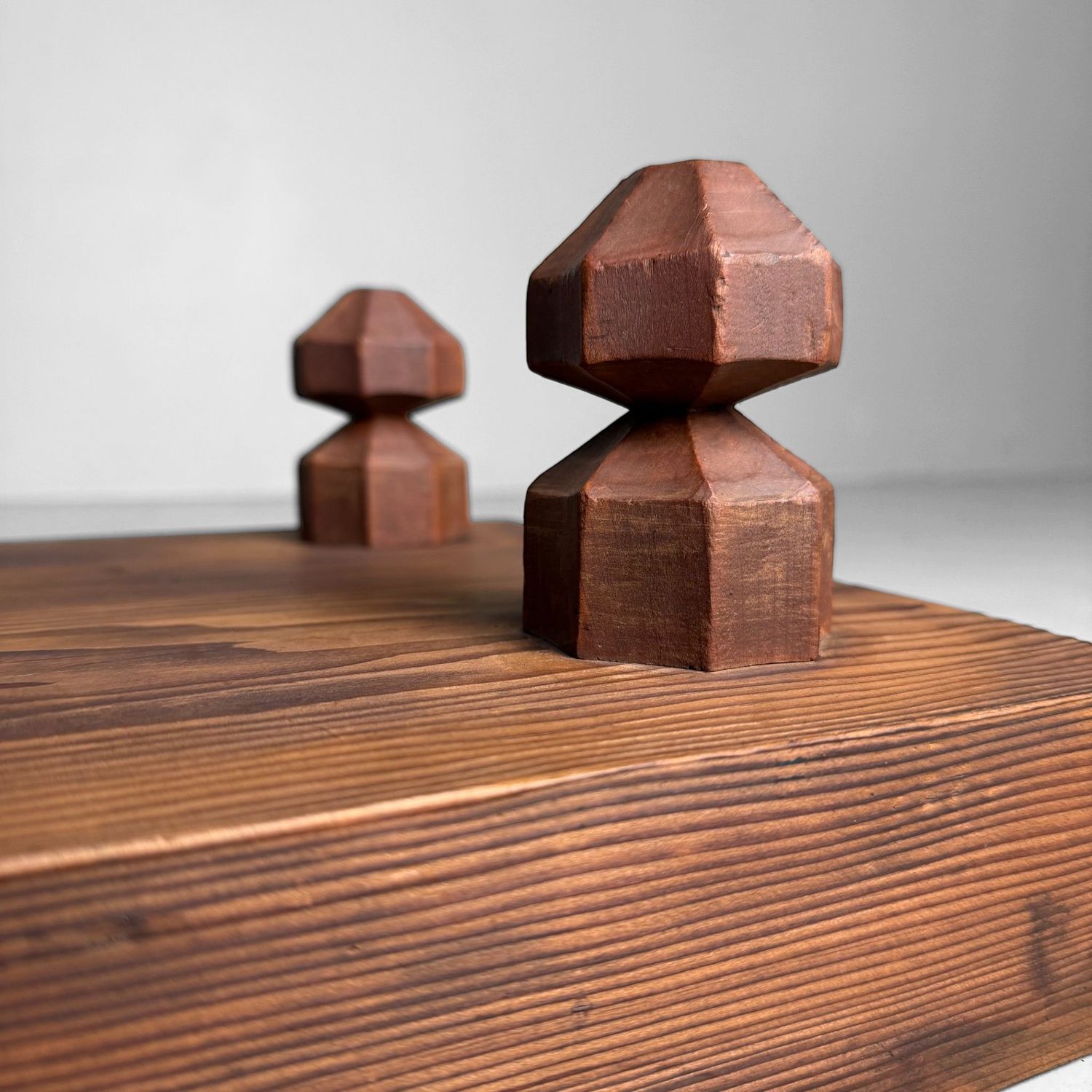 Wooden Keyaki Shogi Game Table, Unique Sugi Side Table, 1920s