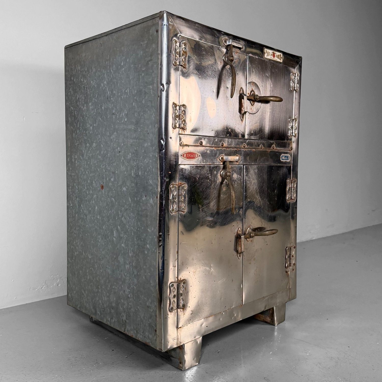 Vintage Japanese “Swallow” Refrigerator Cabinet, 1950s