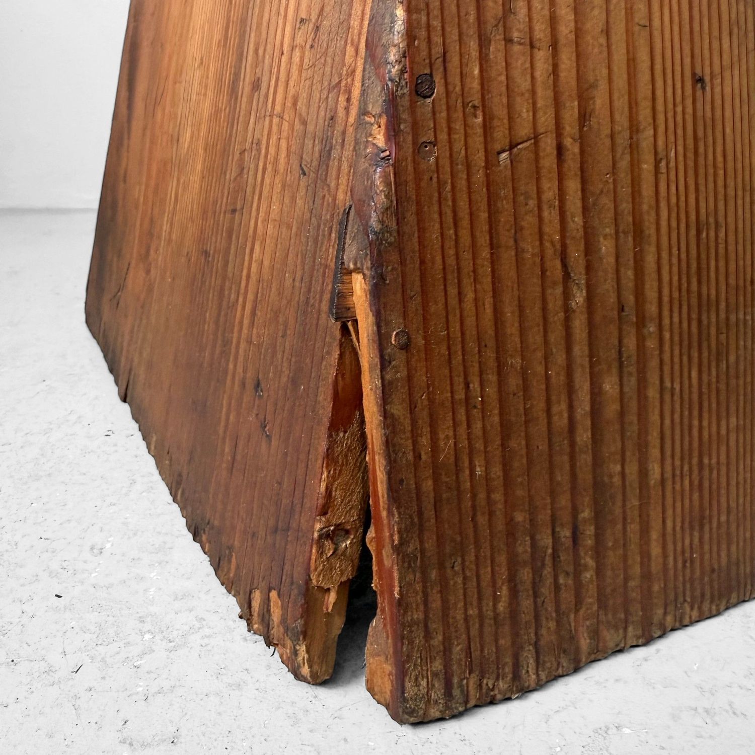 Wooden Japanese Fumidai, Step Stool with Calligraphy, 1930s