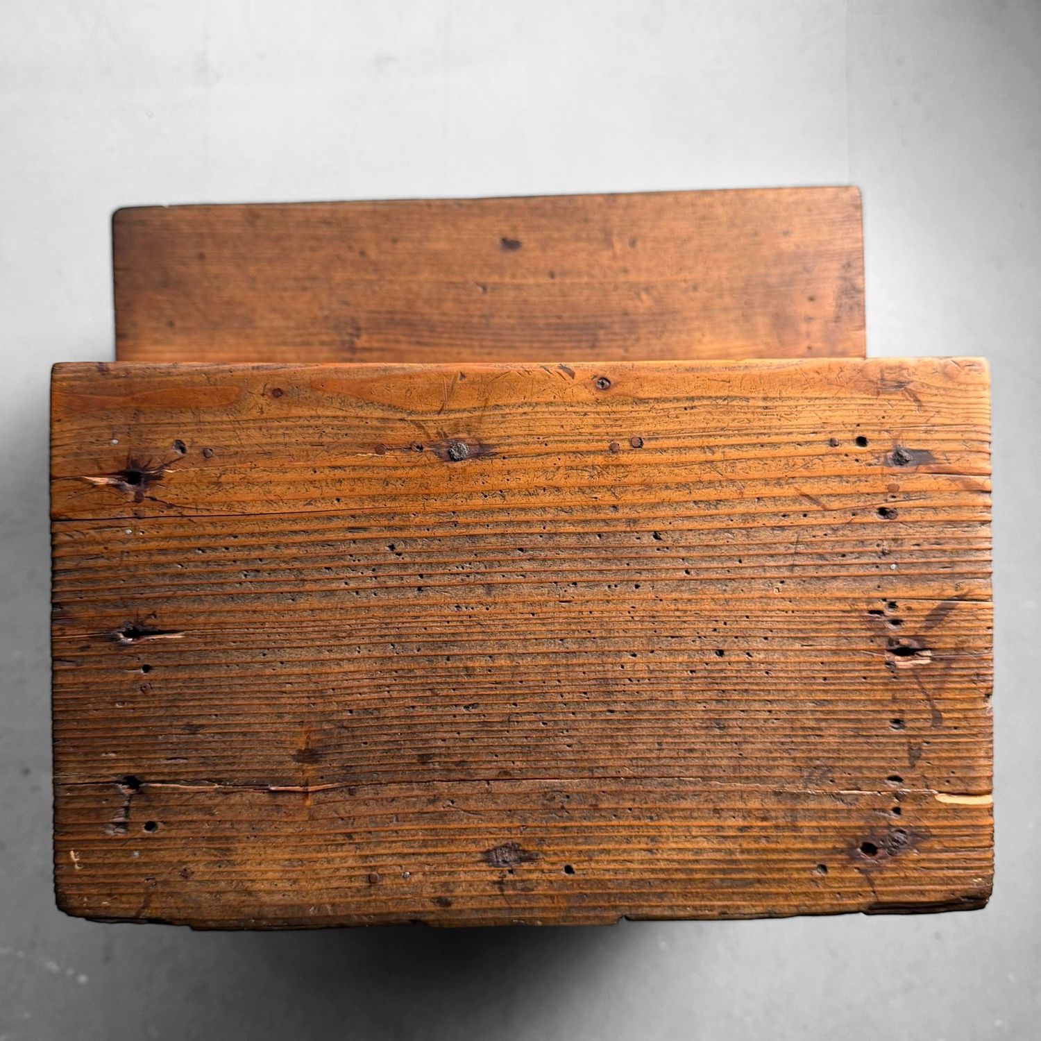 Wooden Japanese Fumidai, Step Stool with Calligraphy, 1930s