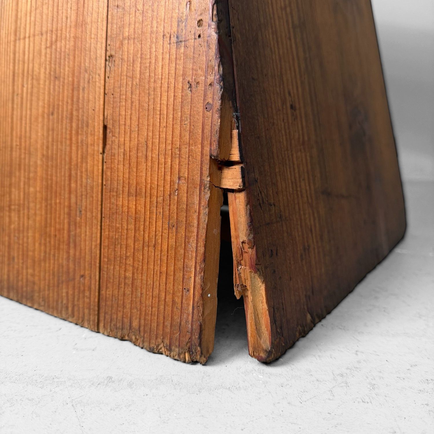 Wooden Japanese Fumidai, Step Stool with Calligraphy, 1930s
