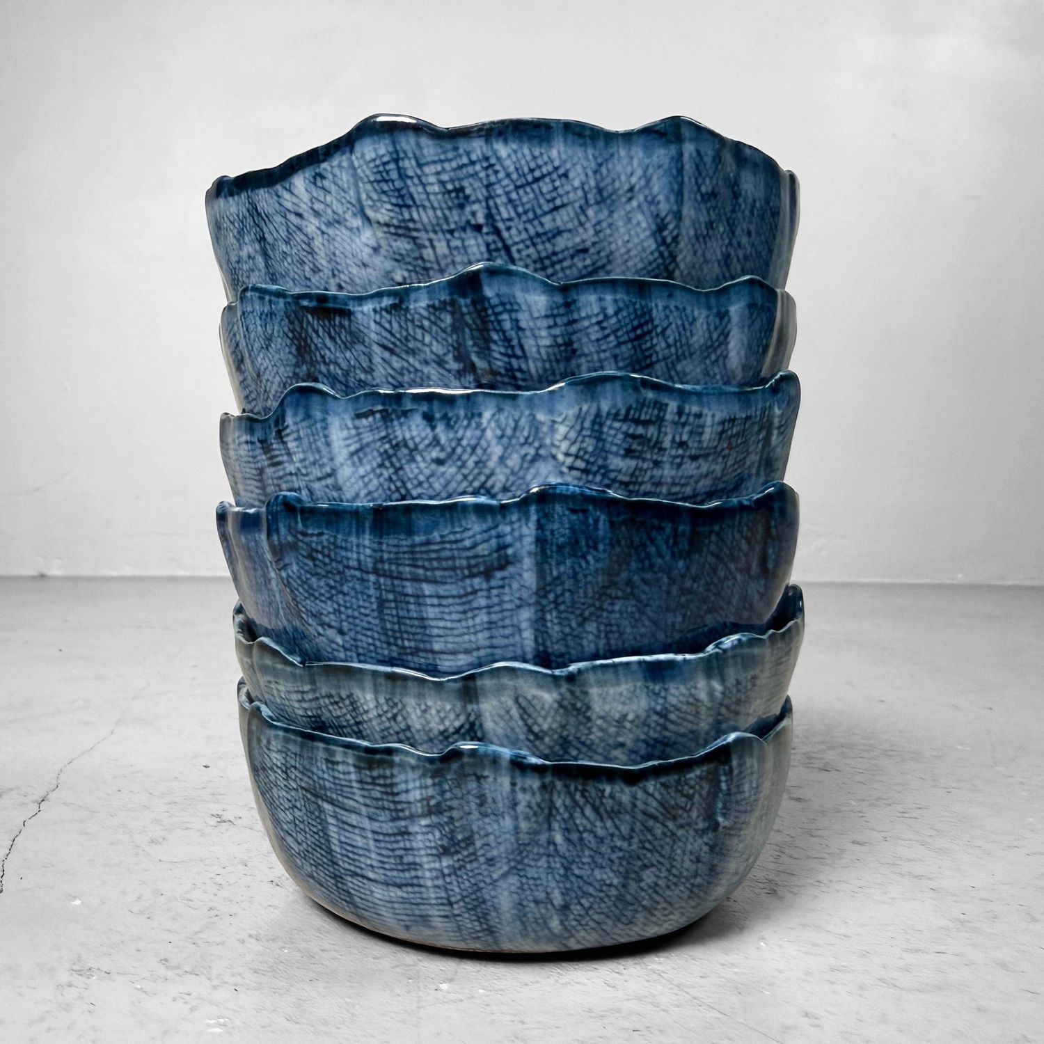 Set Japanse Kobachi, Porseleinen Serveerkommen, 1960s