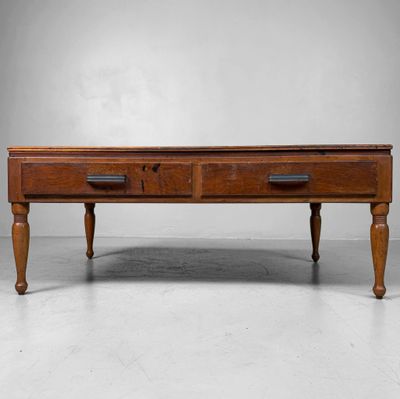 Lage Japanse Schrijftafel met Lades, 1950s Lage Japanse Schrijftafel met Lades, 1950s