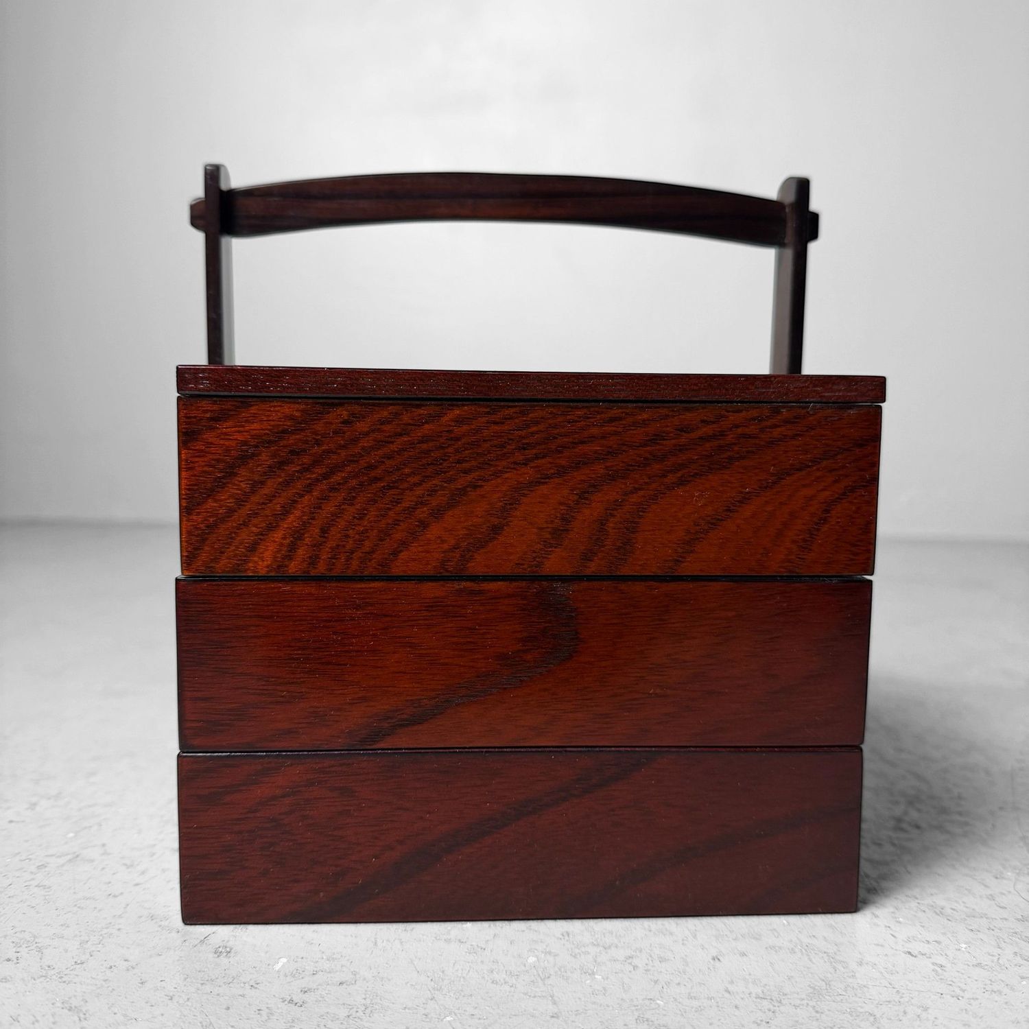 Small Japanese Jubako, Keyaki Wood with Gold Decoration, 1970s