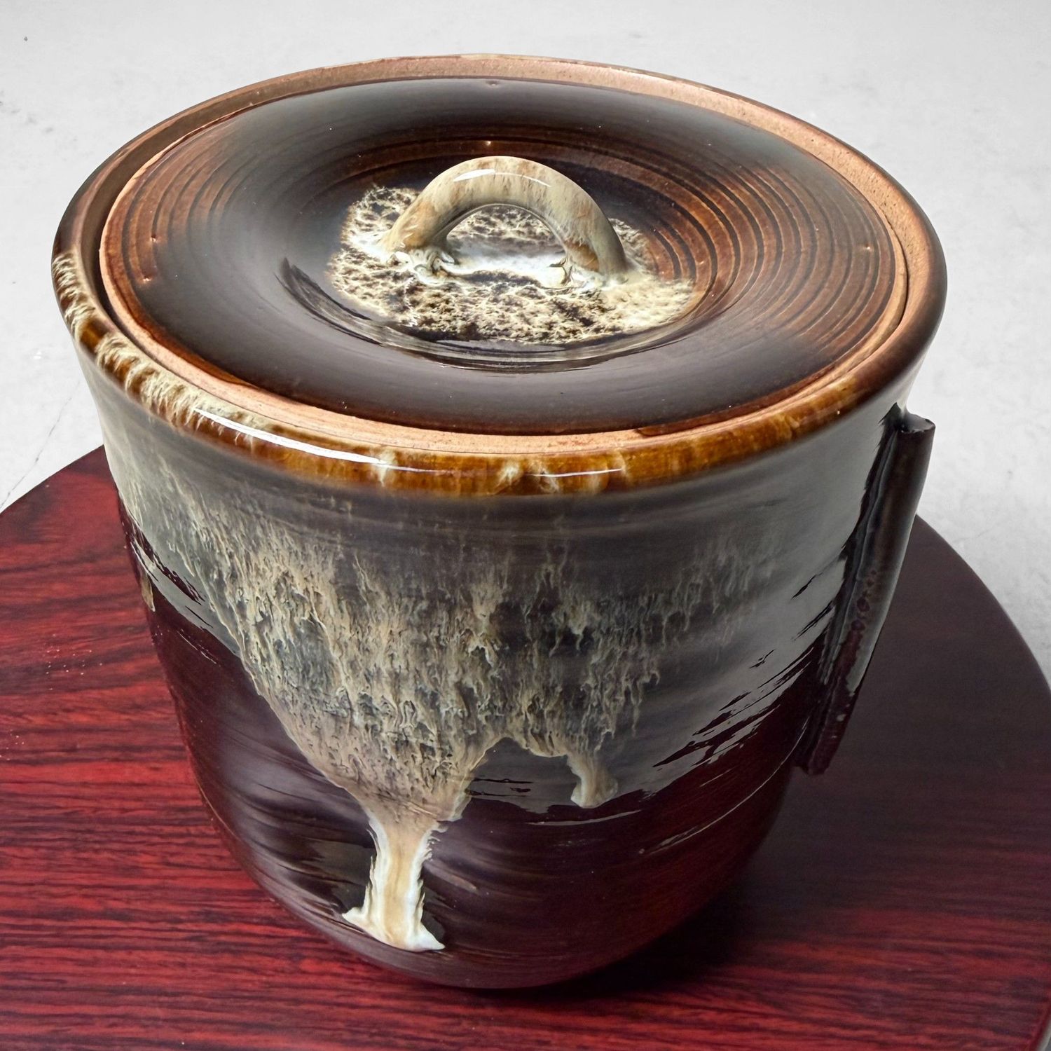 Takatori Mizusashi, Keramieken Waterpot voor Theeceremonie, 1970s Takatori Mizusashi, Keramieken Waterpot voor Theeceremonie, 1970s