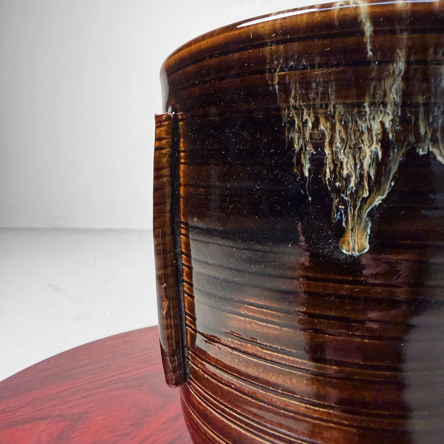 Takatori Mizusashi, Keramieken Waterpot voor Theeceremonie, 1970s Takatori Mizusashi, Keramieken Waterpot voor Theeceremonie, 1970s
