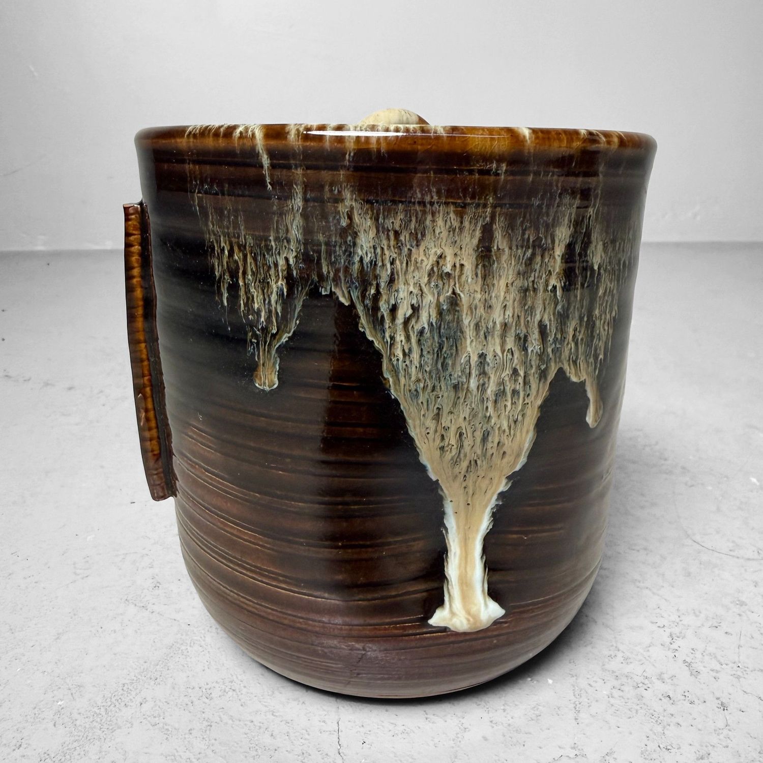 Takatori Mizusashi, Keramieken Waterpot voor Theeceremonie, 1970s Takatori Mizusashi, Keramieken Waterpot voor Theeceremonie, 1970s