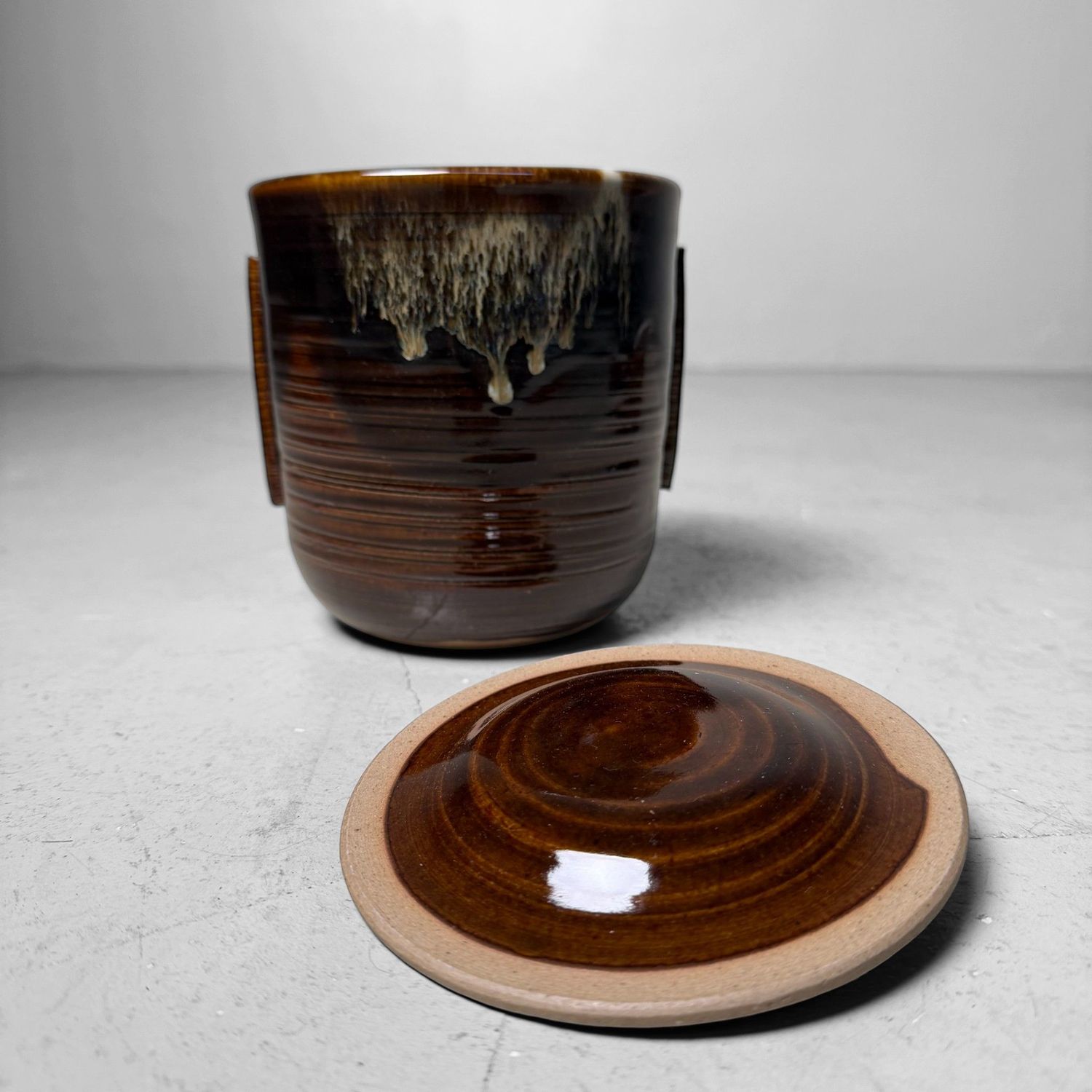 Takatori Mizusashi, Keramieken Waterpot voor Theeceremonie, 1970s Takatori Mizusashi, Keramieken Waterpot voor Theeceremonie, 1970s