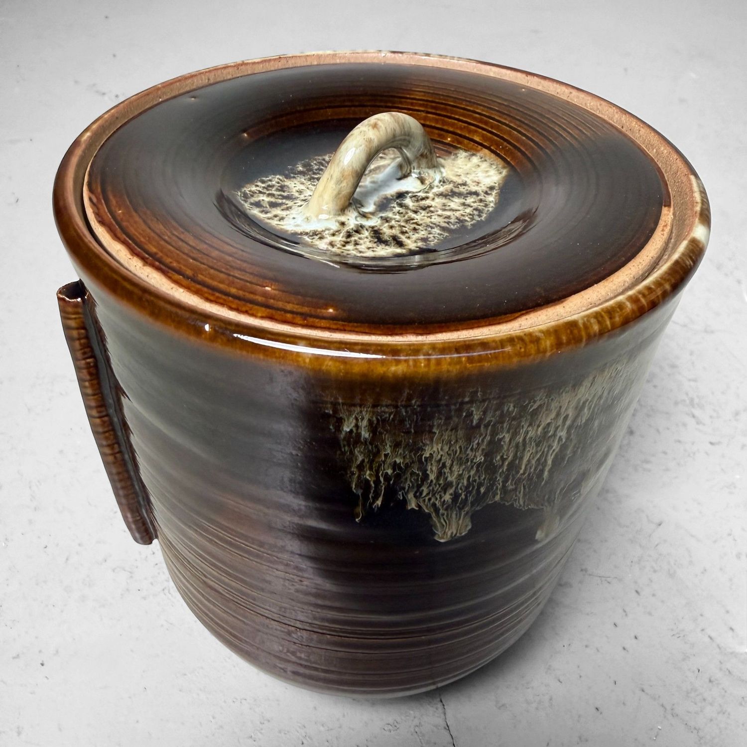Takatori Mizusashi, Ceramic Water Jar for Tea Ceremony, 1970s