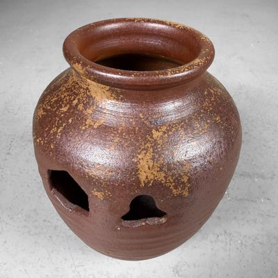 ​Japanse Bizen-yaki Ikebana Vaas, Traditioneel Aardewerk, 1960s