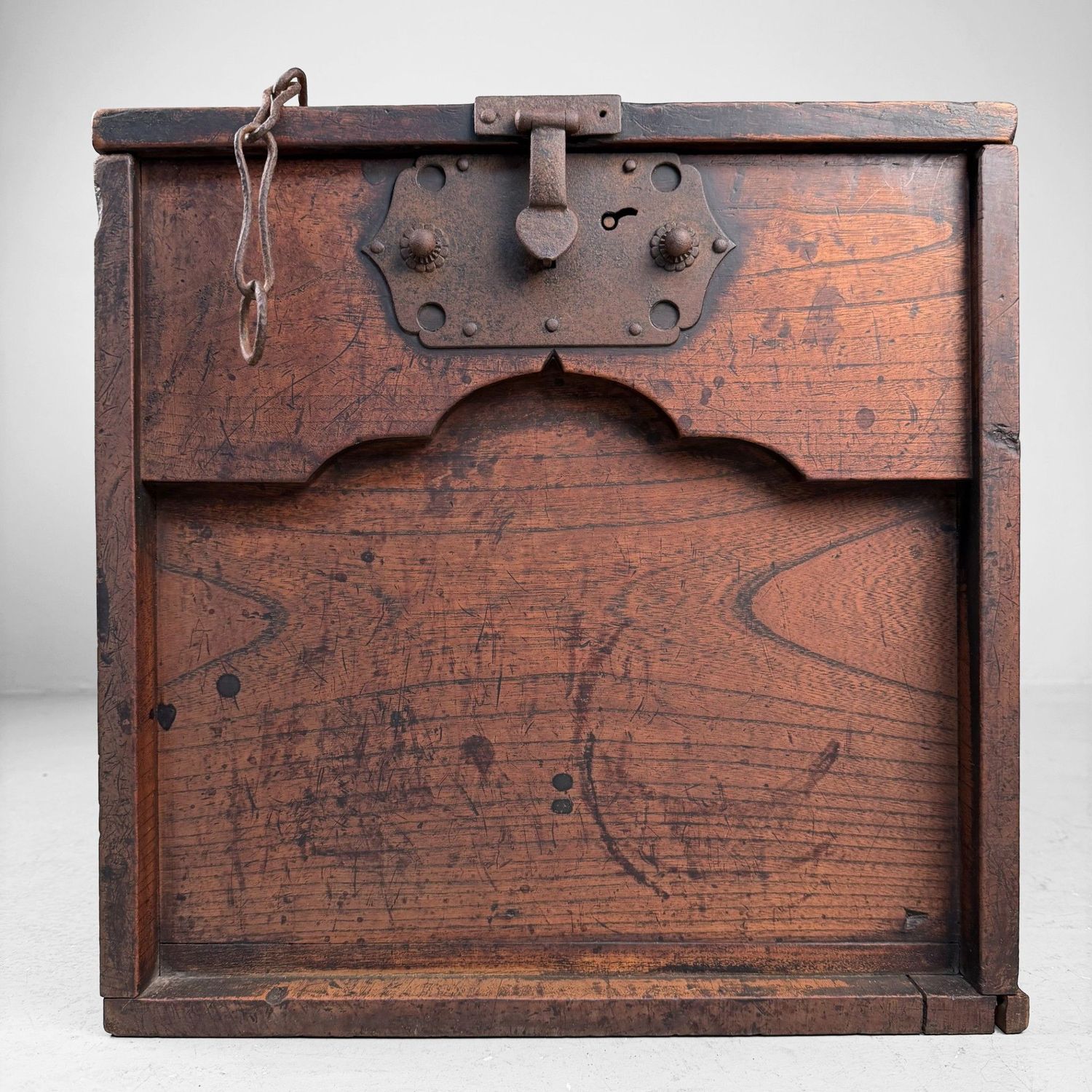 Antique Wooden Japanese Zenibako Box, 1860s