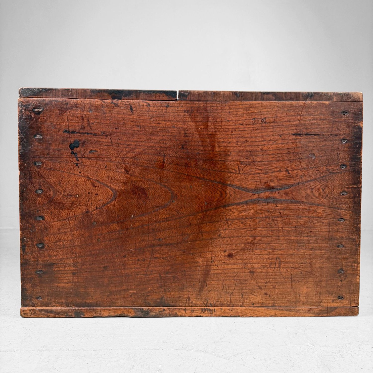 Antique Wooden Japanese Zenibako Box, 1860s