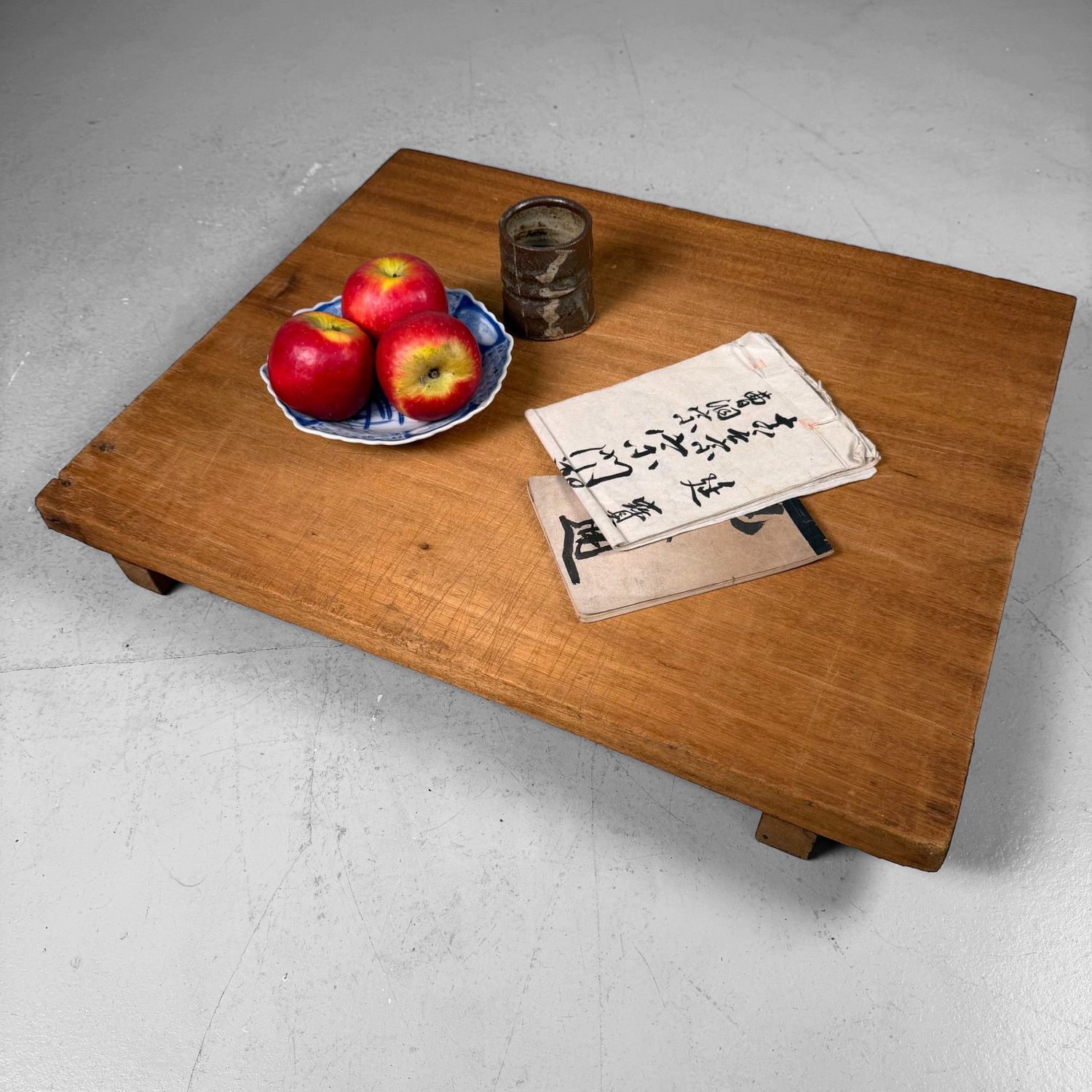 Houten Japanse Manaita Snijplank, Lage Displaytafel, 1960s