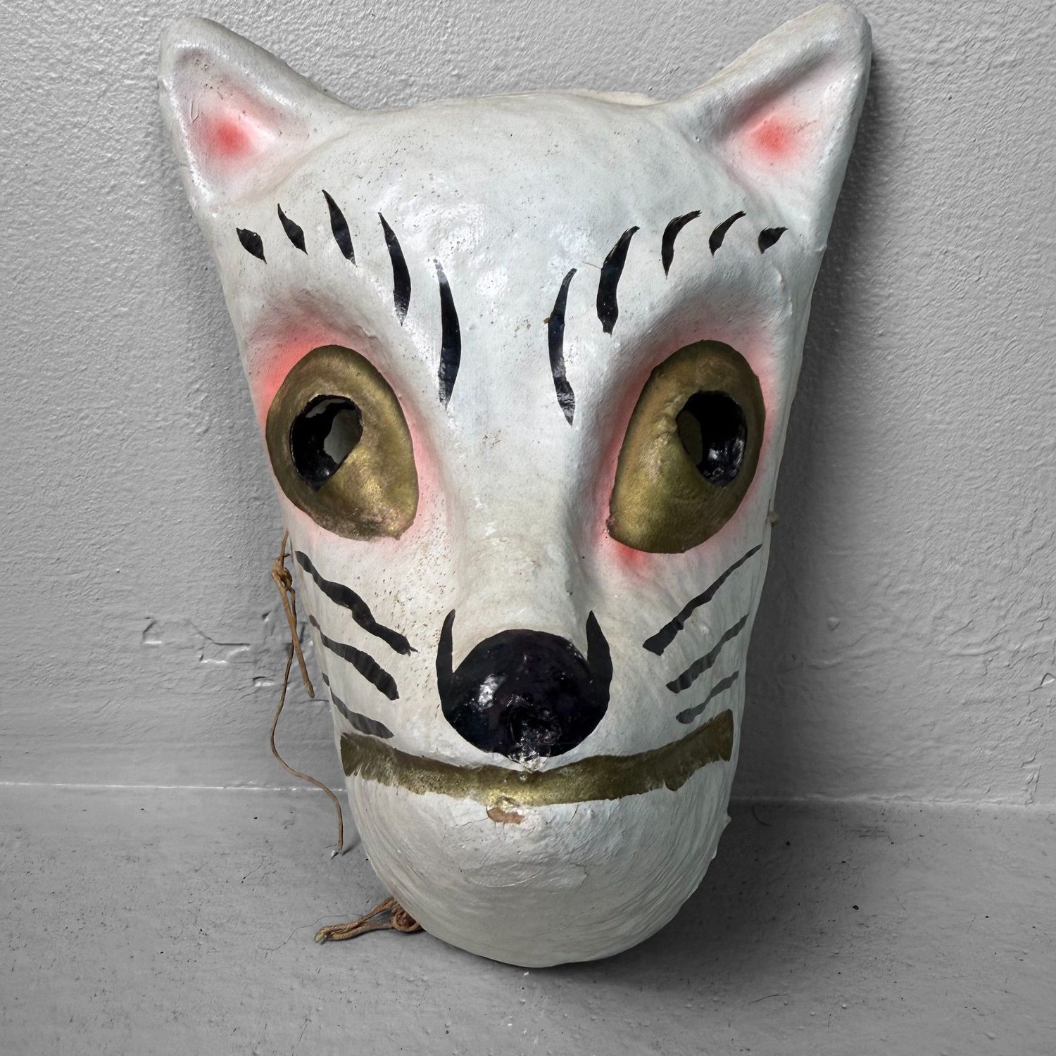 ​​Vintage Japans “Kitsune” Masker in Papier-maché, 1960s