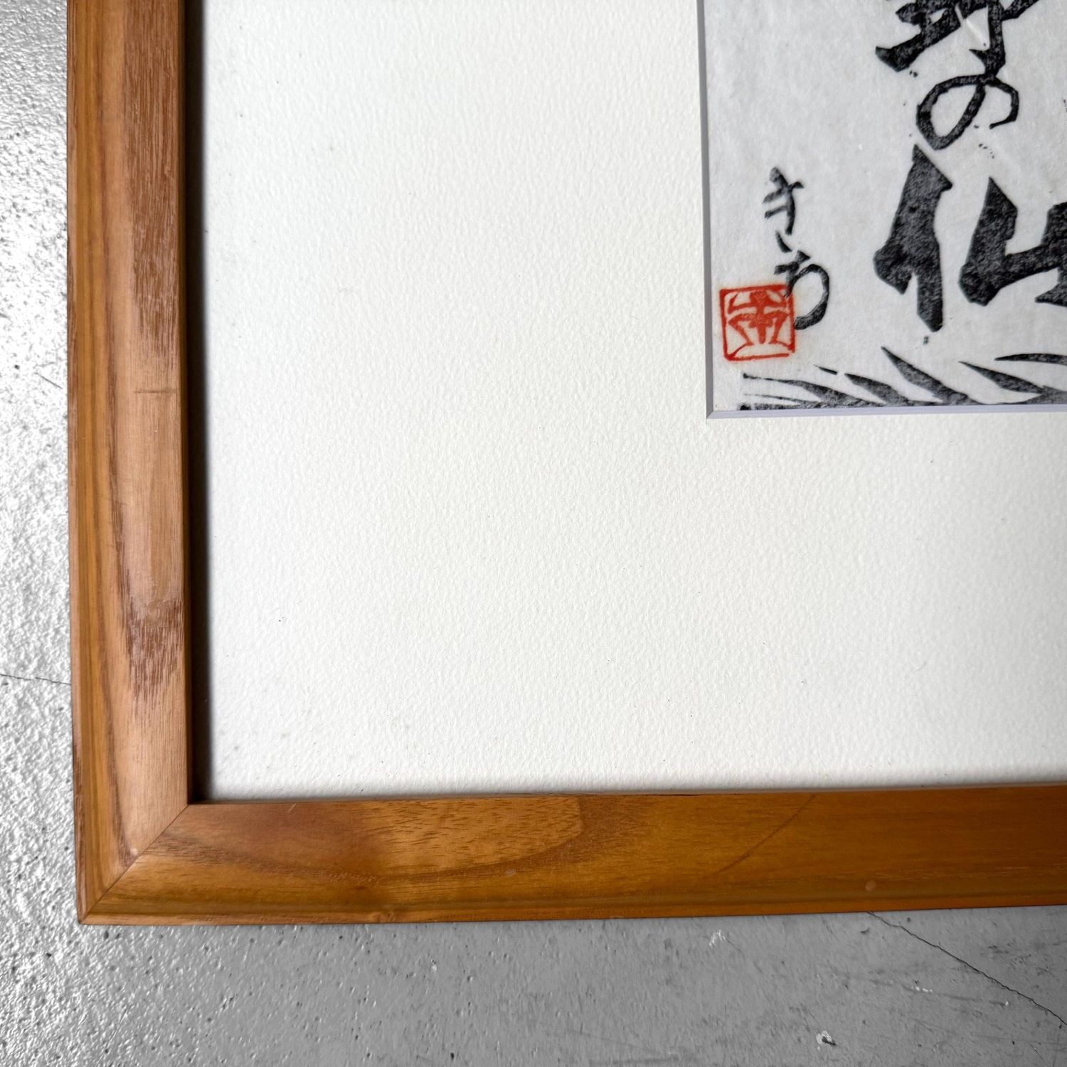 ​Japanse Houtdruk “Ishi-Jizō”, Muurdecoratie, 1980s