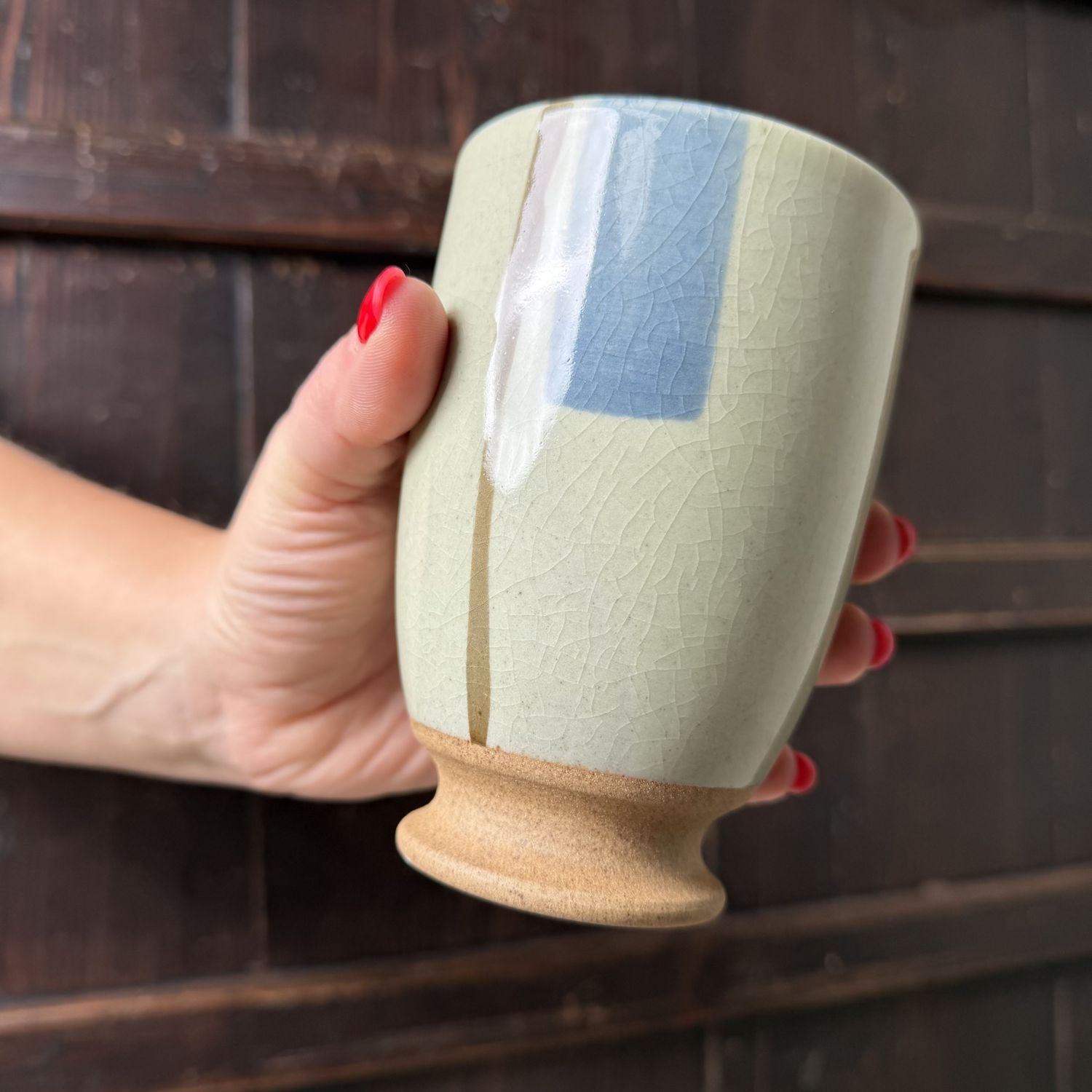 Set of Japanese Ceramic Yunomi Tea Cups, 1980s