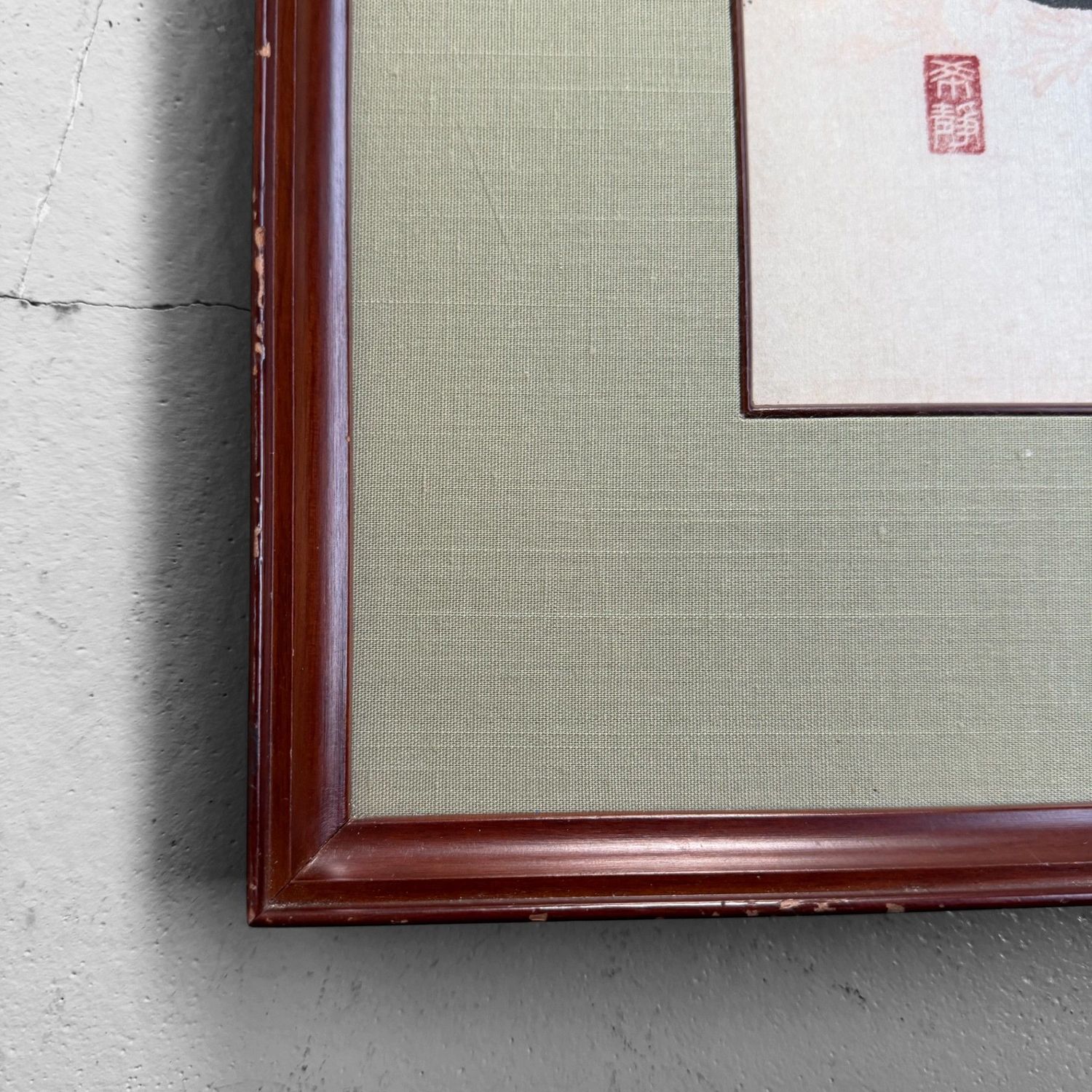 Handgeschilderde Japanse Zen Kalligrafie Decoratie, 1960s Handgeschilderde Japanse Zen Kalligrafie Decoratie, 1960s
