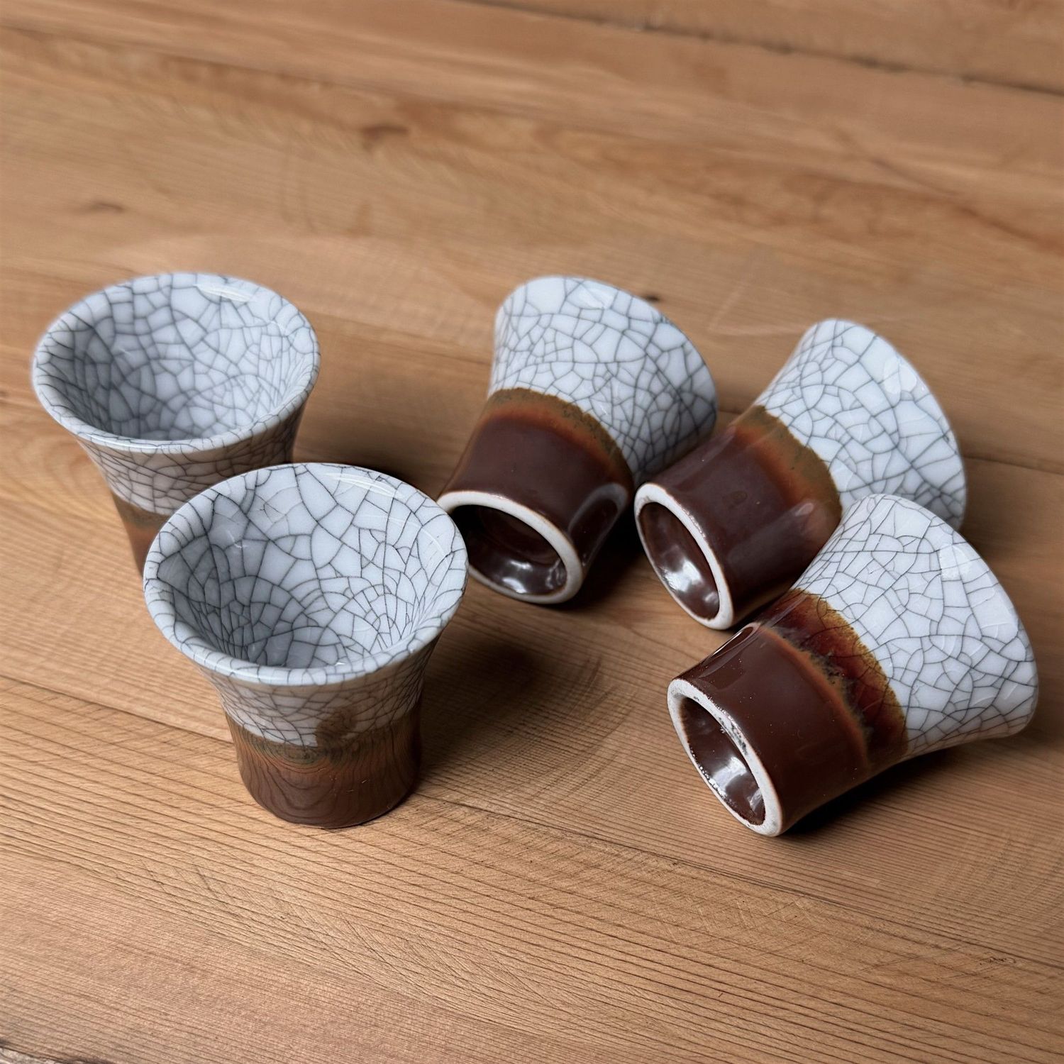Japanse Keramiek Set met Donabe en Sakeservies, 1970s Japanse Keramiek Set met Donabe en Sakeservies, 1970s