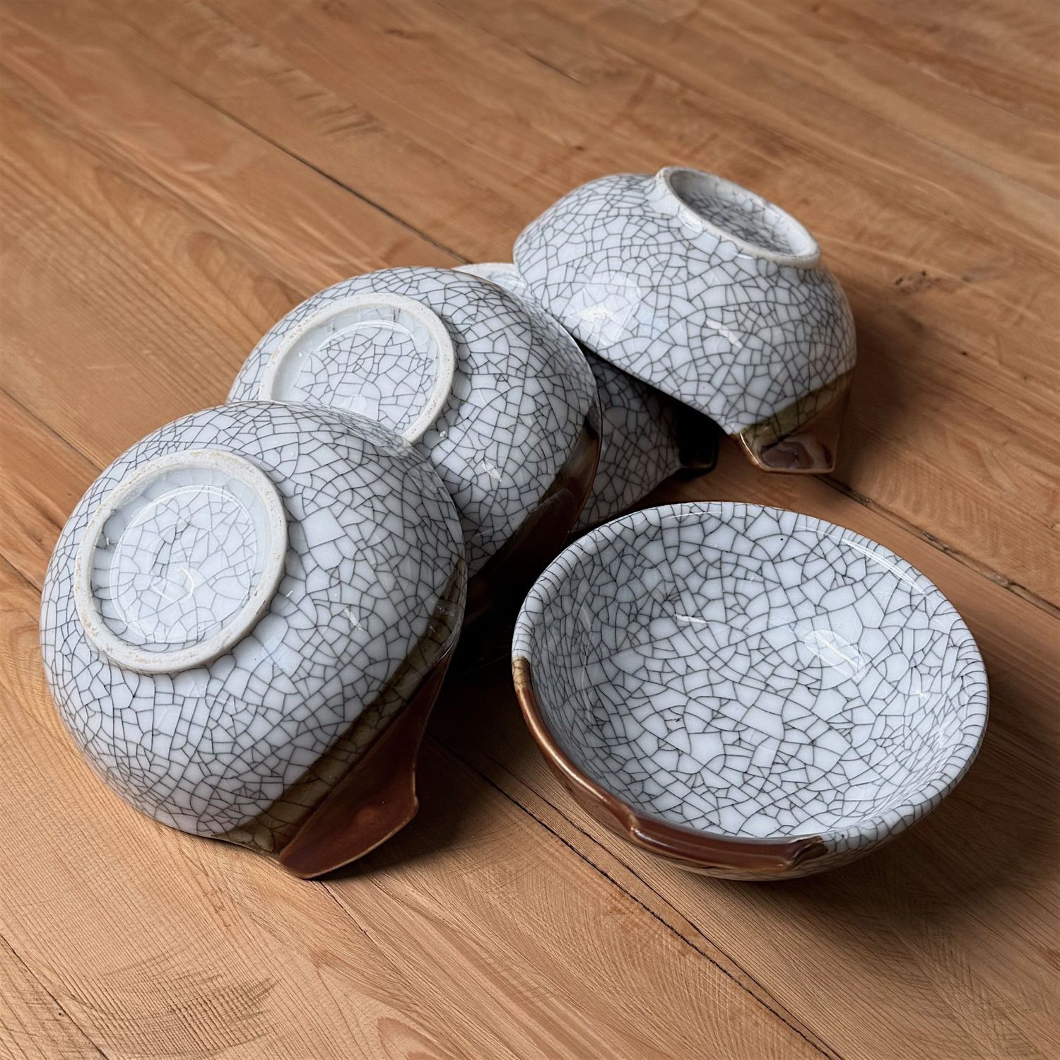 Japanse Keramiek Set met Donabe en Sakeservies, 1970s Japanse Keramiek Set met Donabe en Sakeservies, 1970s