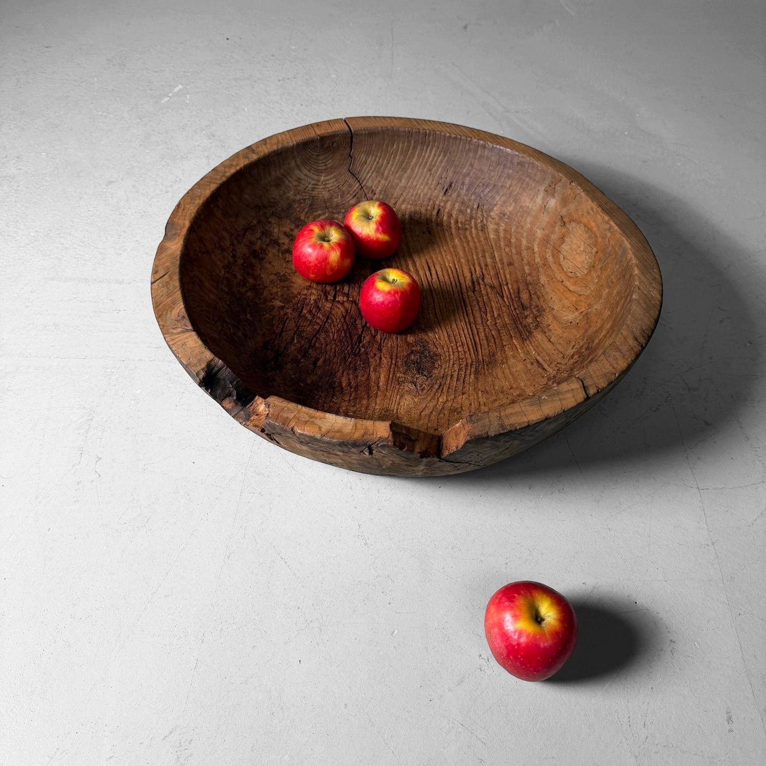 Antieke Japanse Houten Deegkom, Kibachi, 1920s