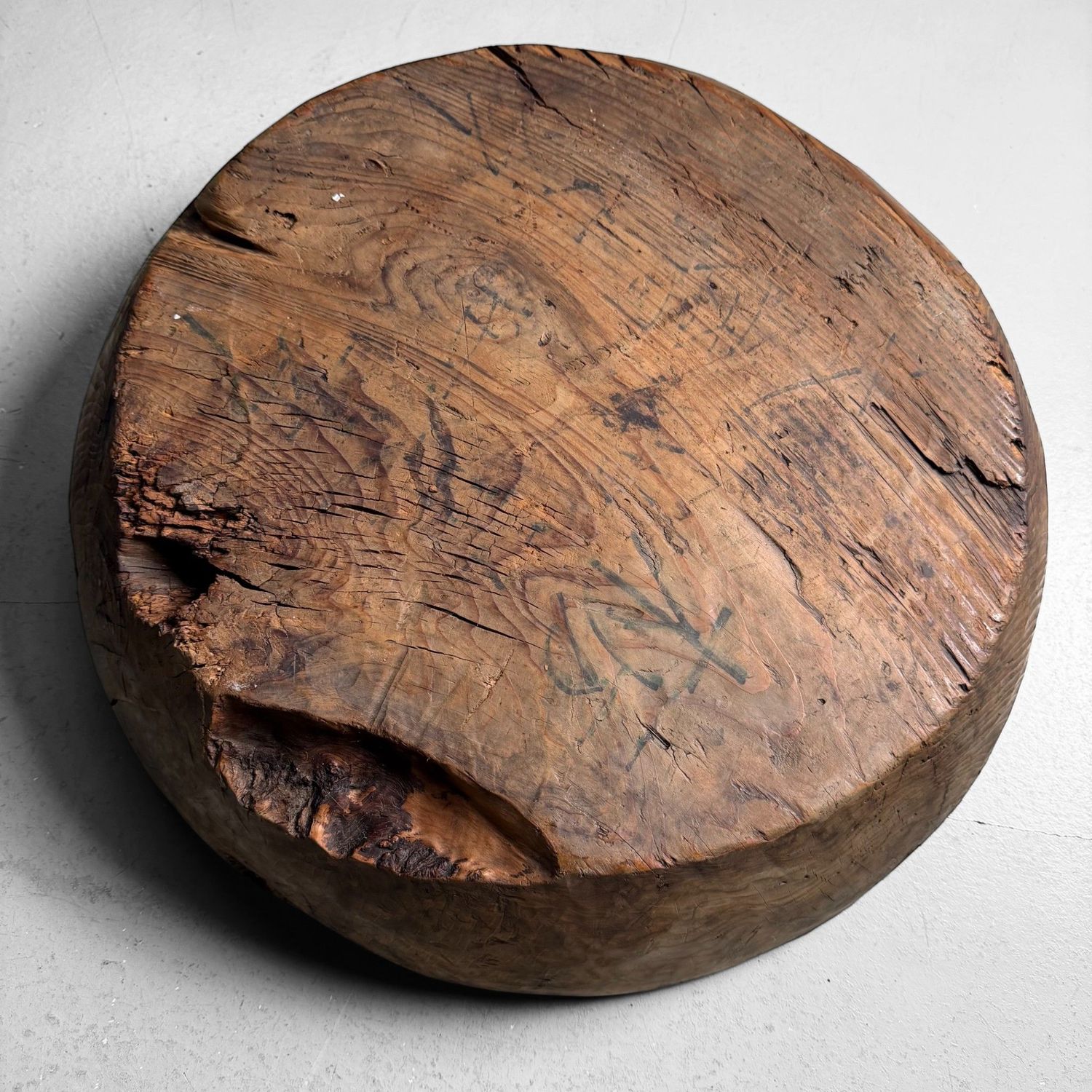 Antieke Japanse Houten Deegkom, Kibachi, 1920s