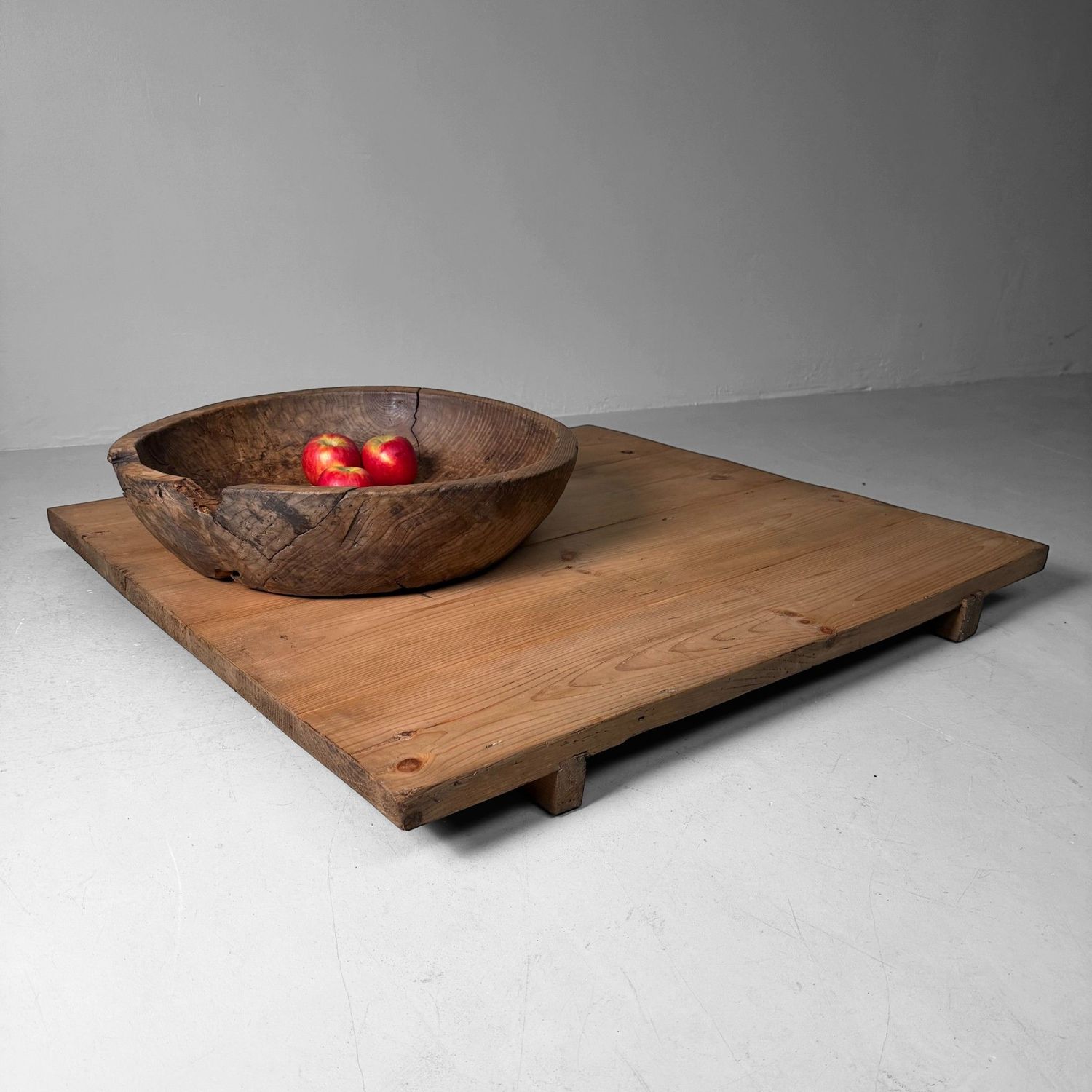 Antieke Japanse Houten Deegkom, Kibachi, 1920s