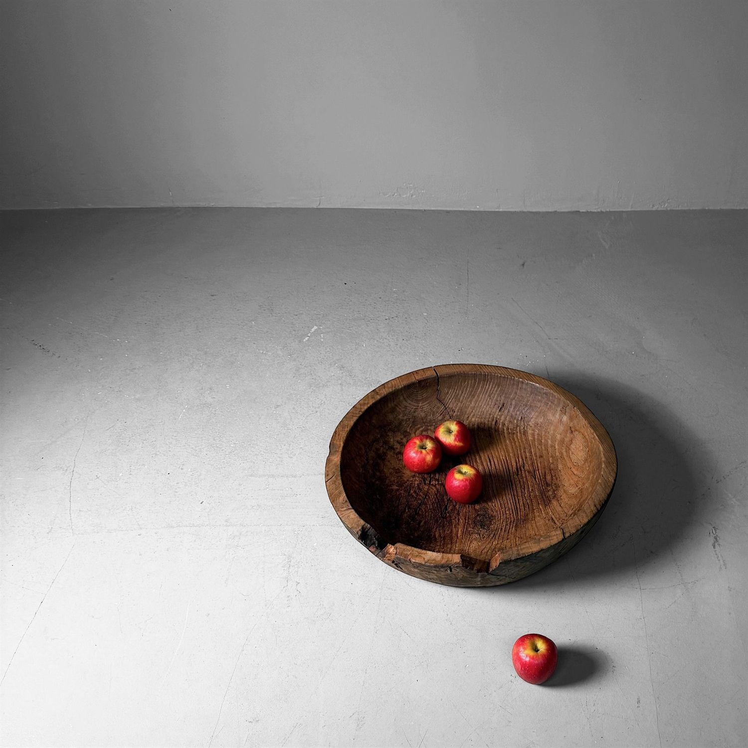 Antieke Japanse Houten Deegkom, Kibachi, 1920s