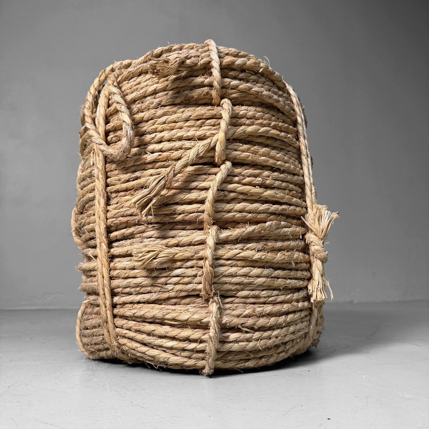 Large Japanese Coil of Natural Rope, 1950s