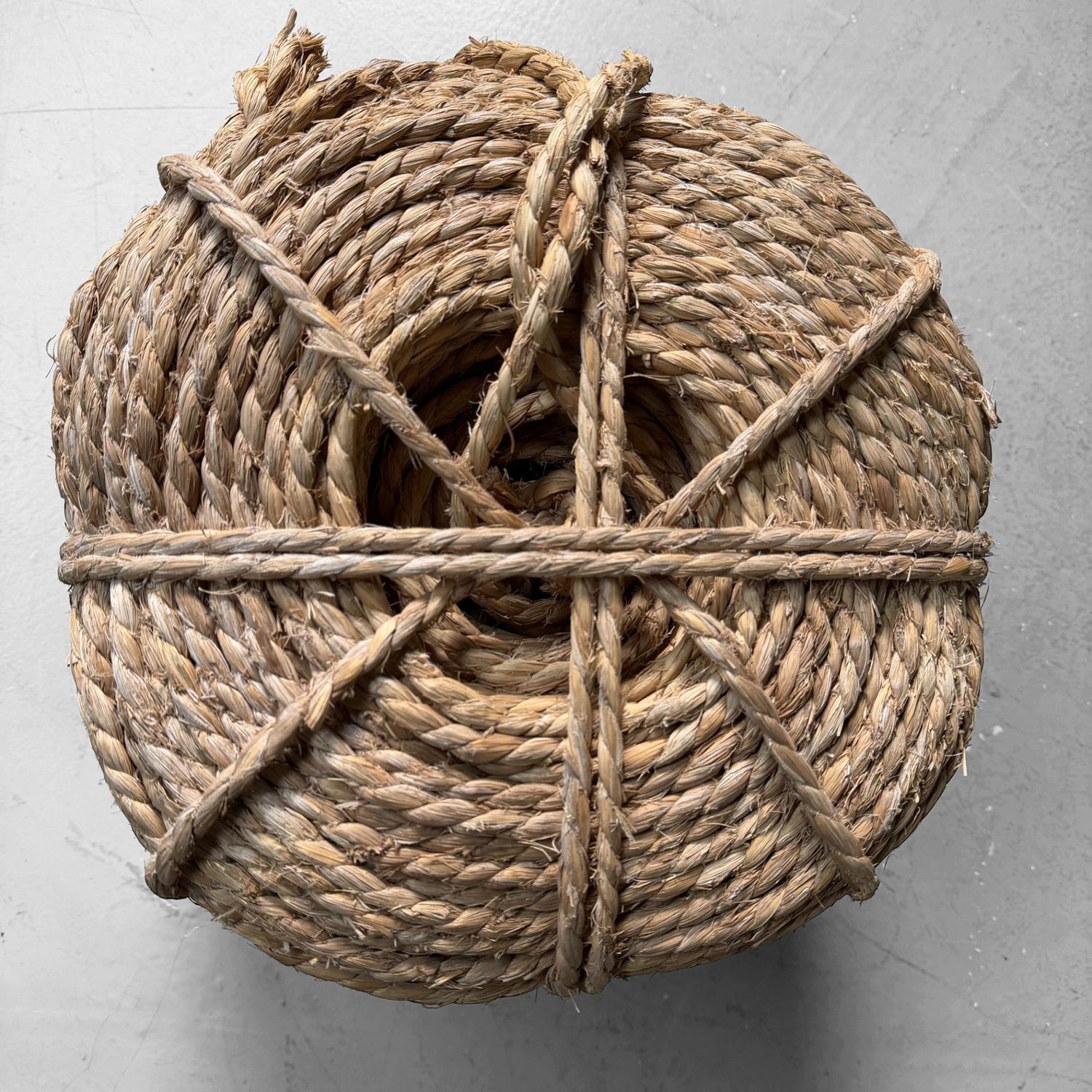 Large Japanese Coil of Natural Rope, 1950s