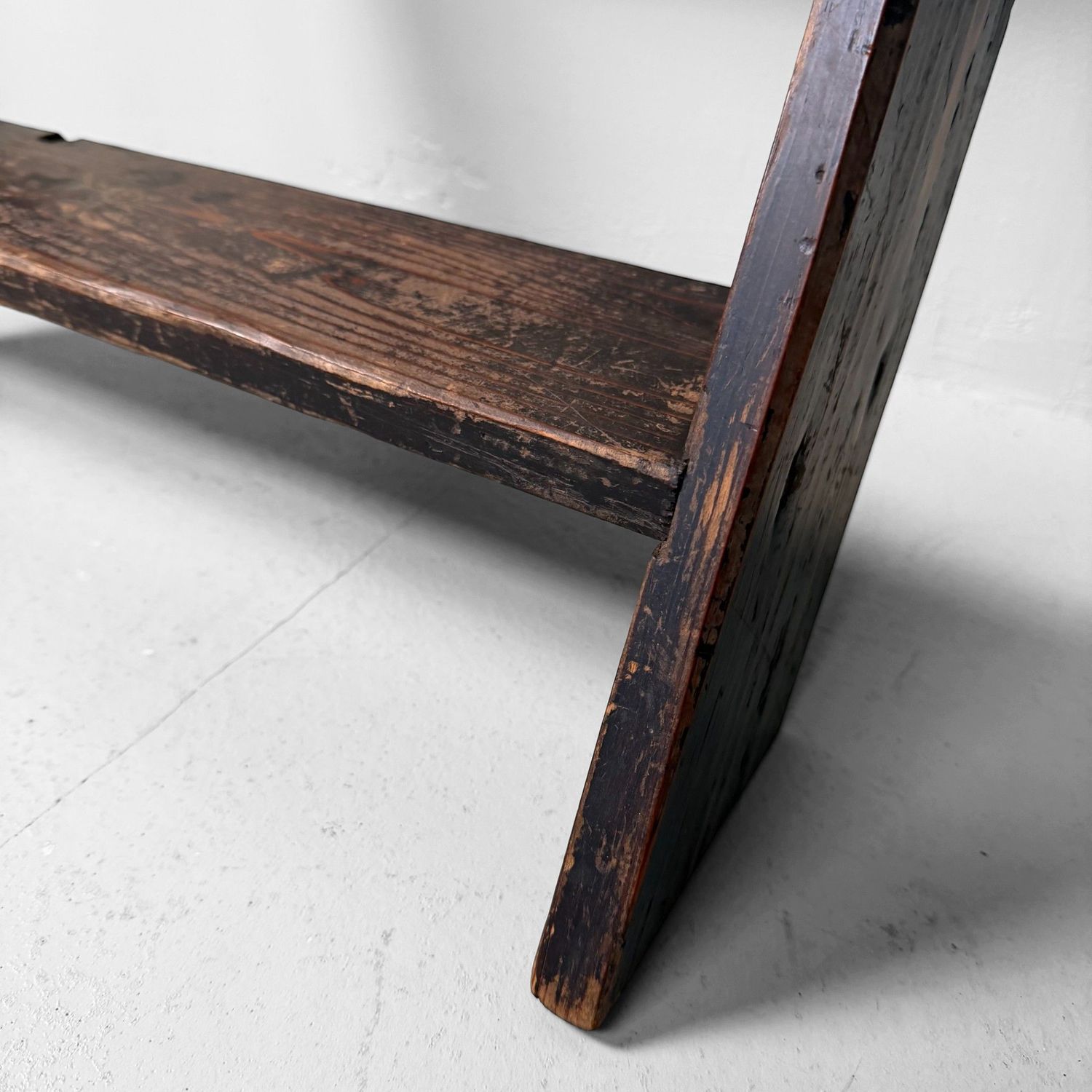 Small Wooden Japanese Ladder with Two Steps, 1940s