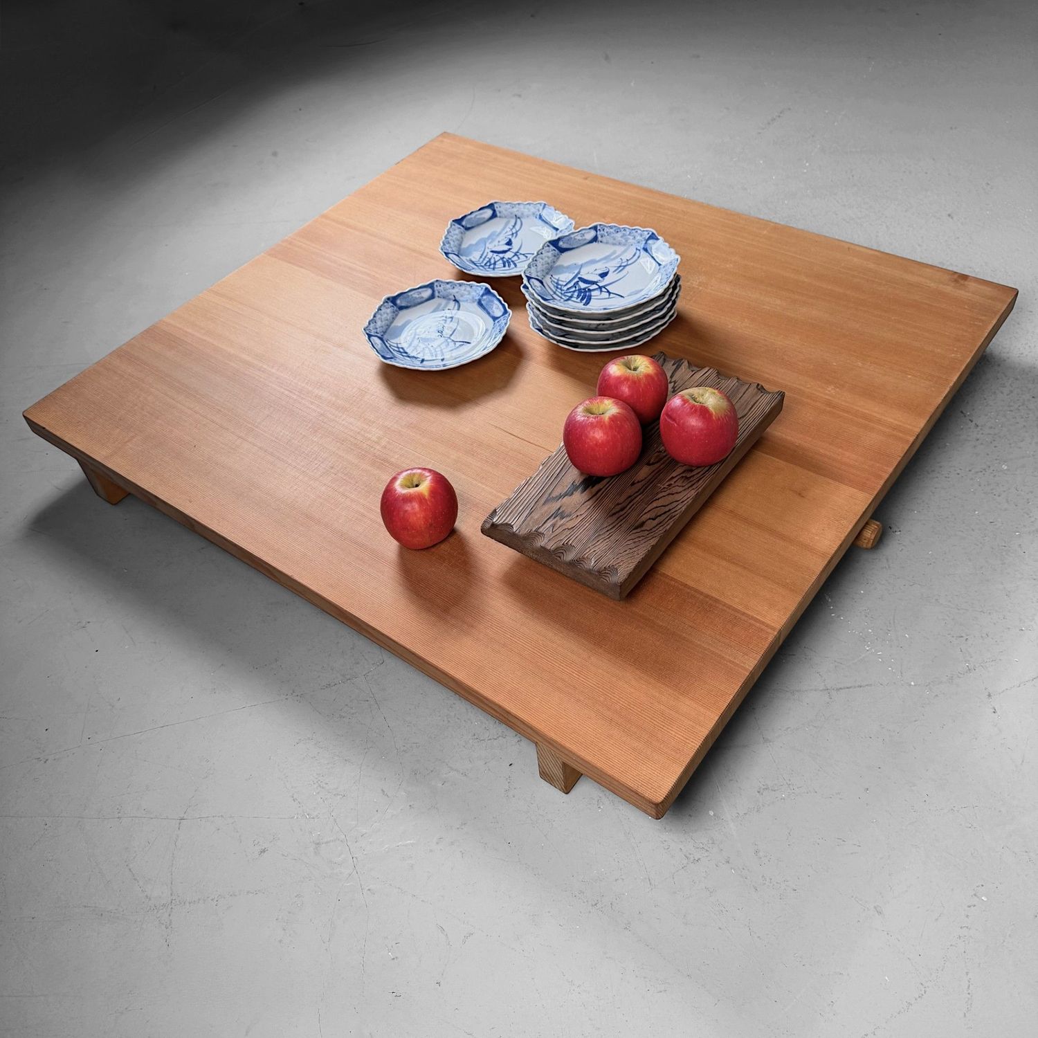 Houten Japanse Manaita Snijplank, Lage Displaytafel, 1980s